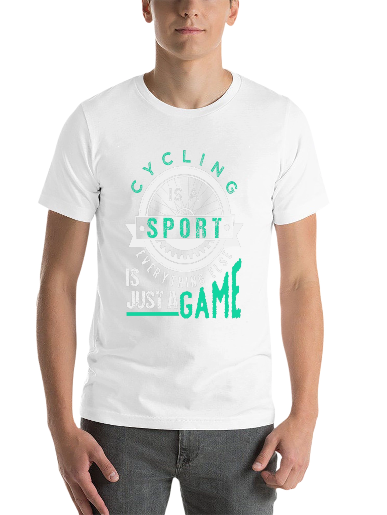 Black Cycling Is A Sport Graphic T-Shirt view 14