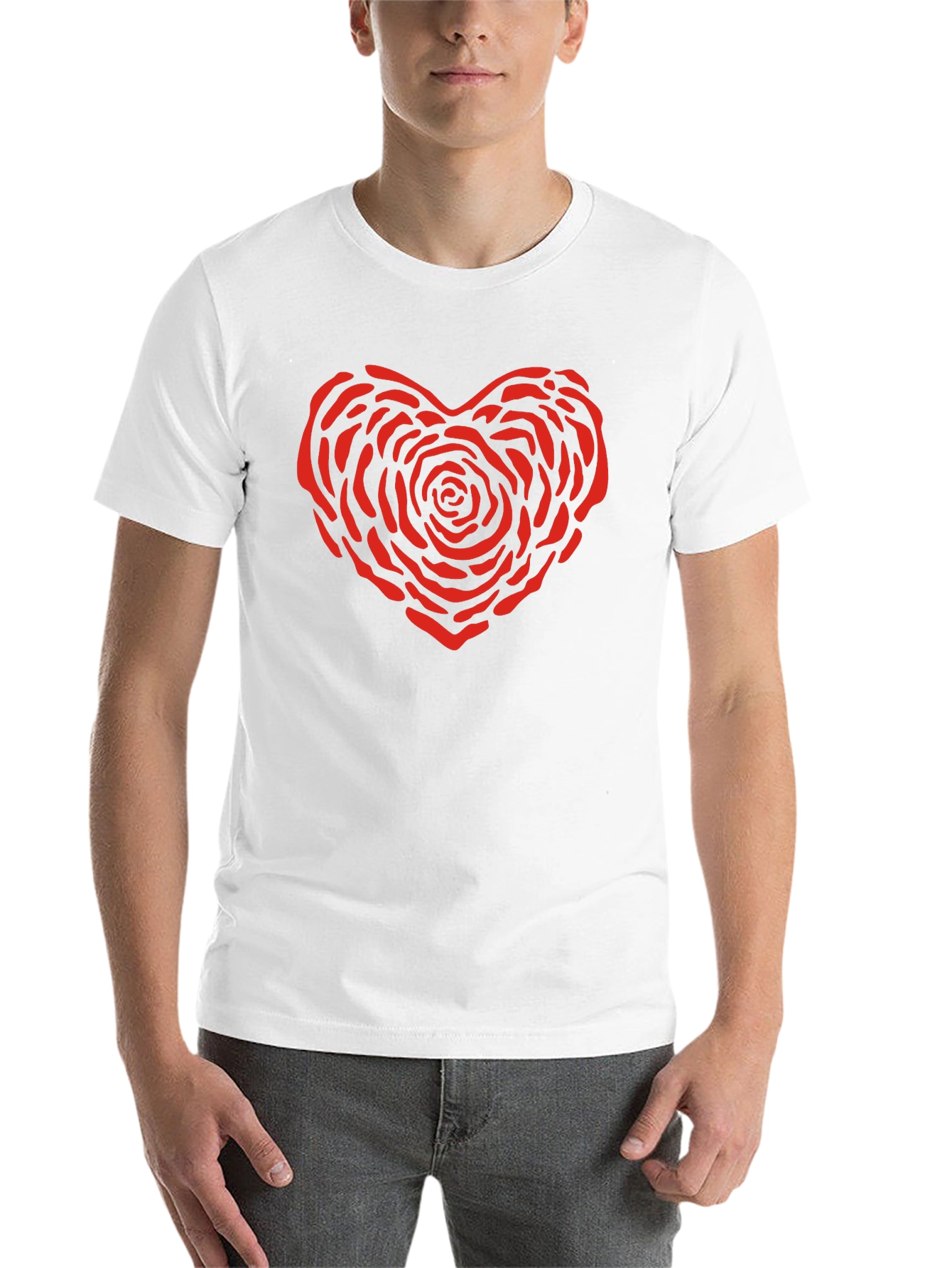 Black Heart Rose Graphic Tee - Black view 14