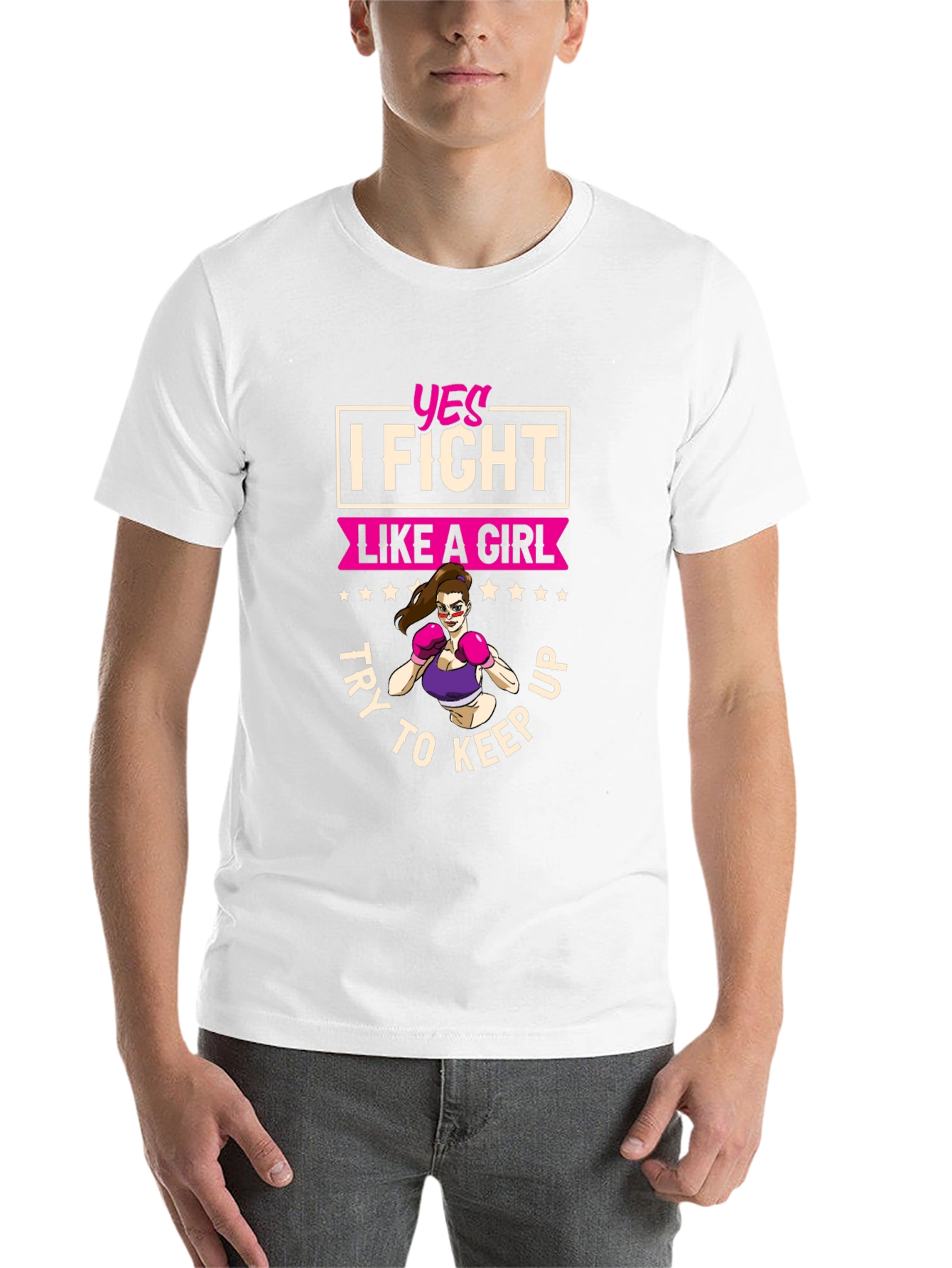 Black I Fight Like A Girl Graphic Tee view 14