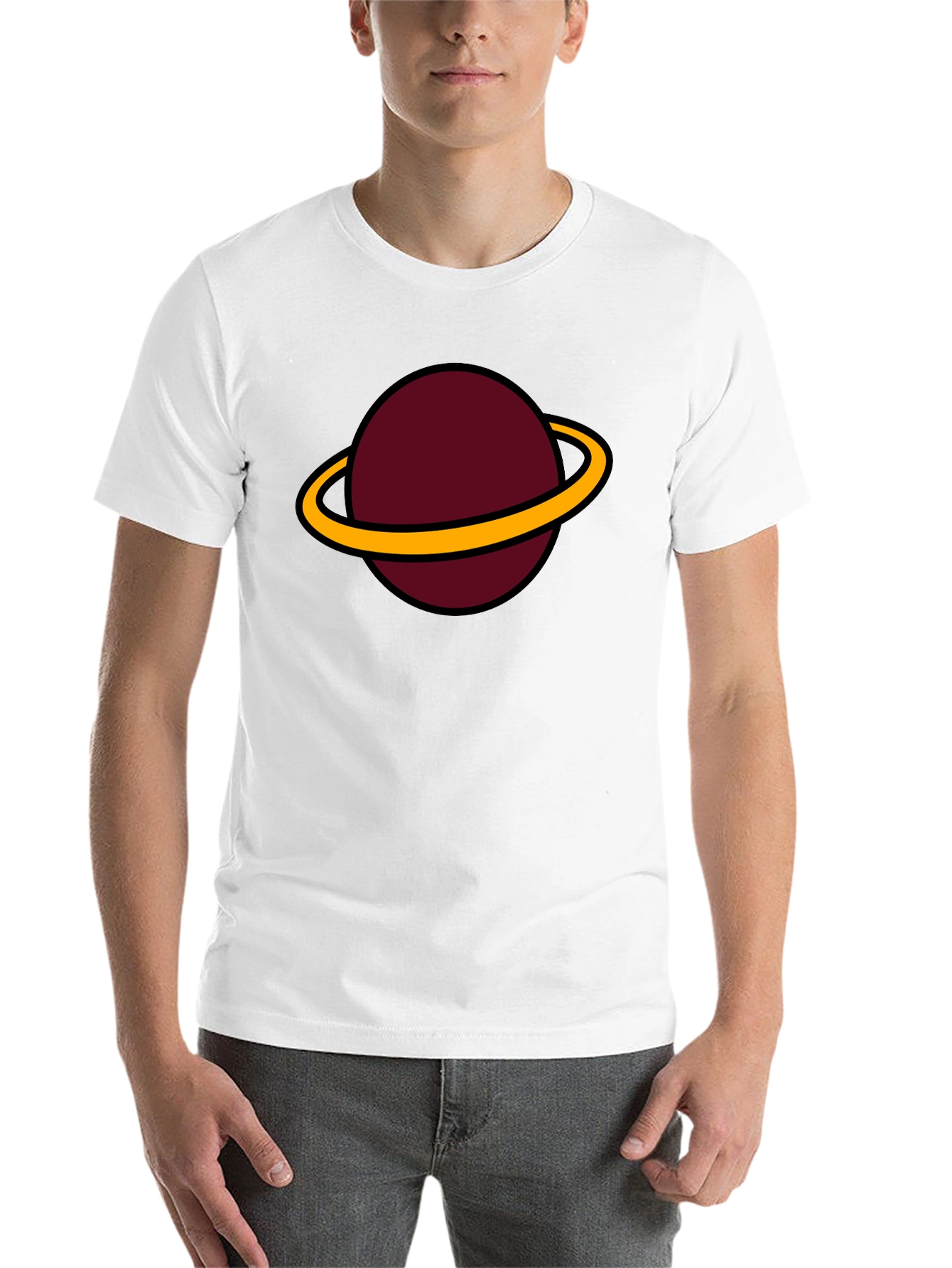 Black Planet Saturn Graphic Tee - Classic Black view 14