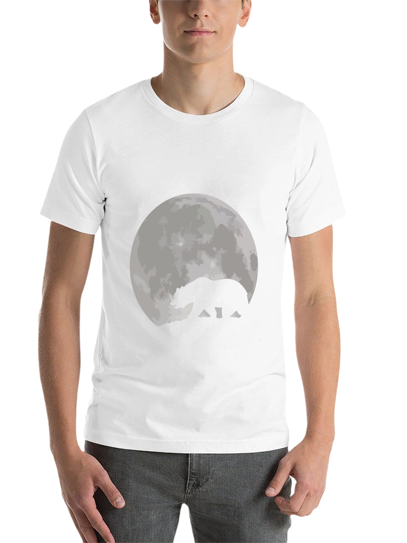 Black Bear Moon Black T-Shirt view 14