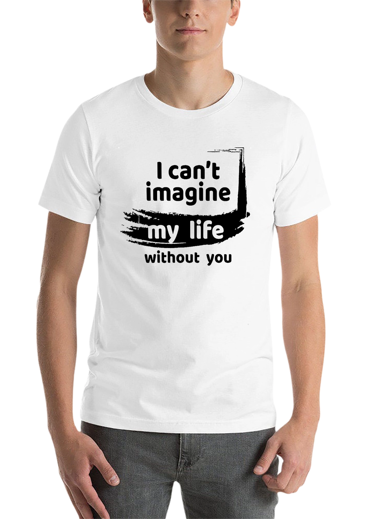 Black I Can't Imagine My Life Without You Black Tee Shirt view 14