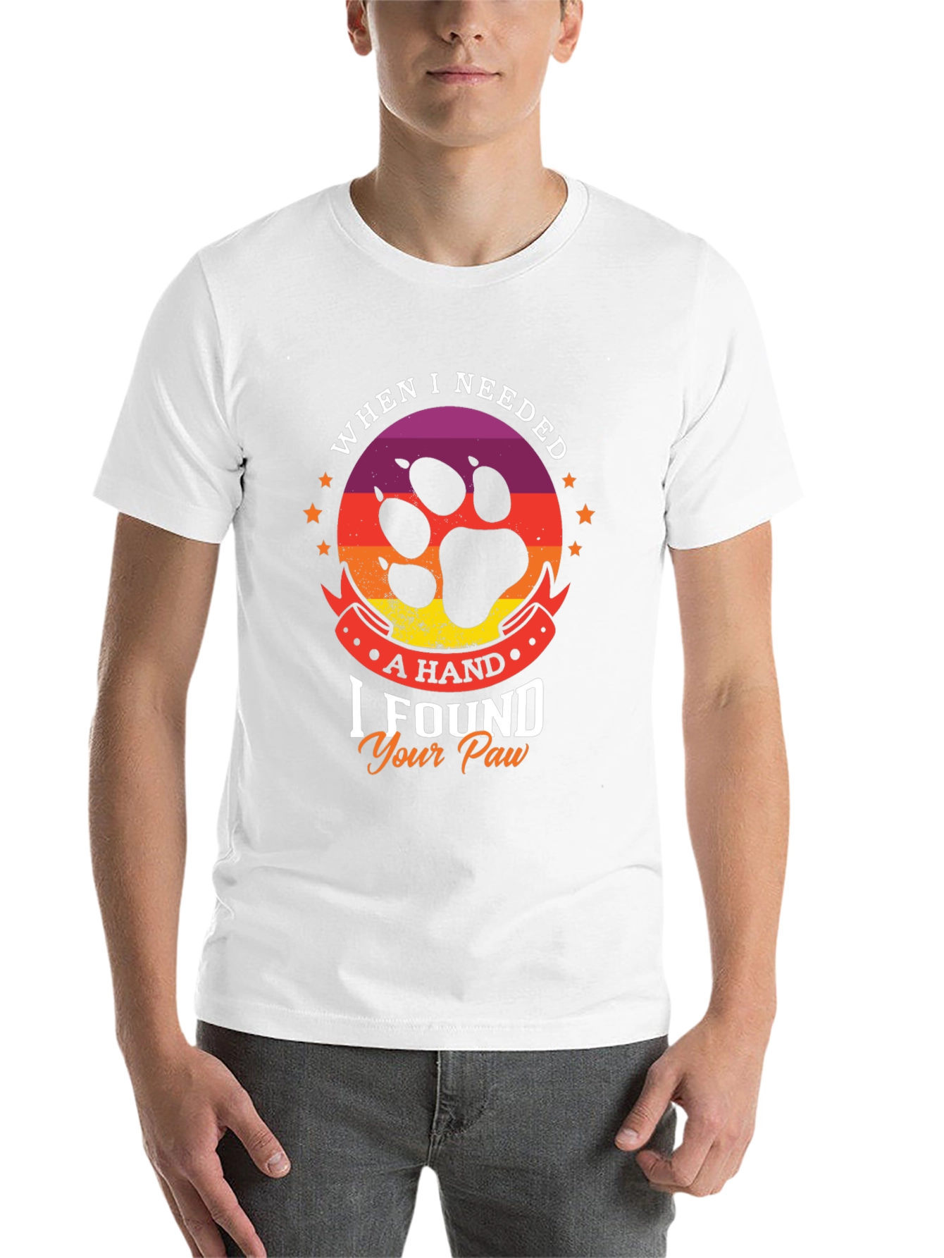 Black Paw Print T-Shirt - Dog Lover Tee view 14
