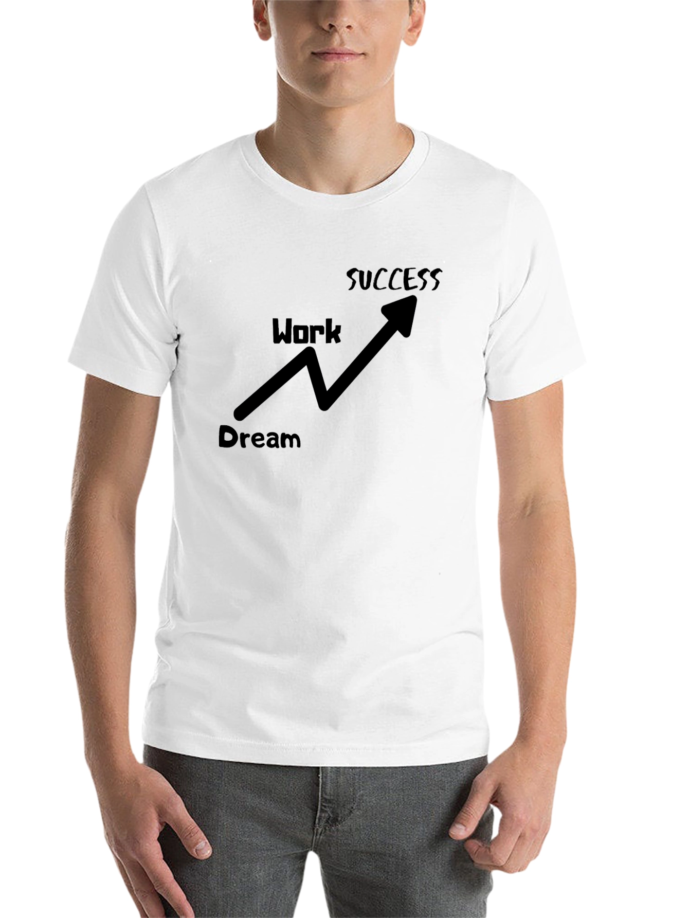 Black Dream Work Success Black Graphic Tee view 14