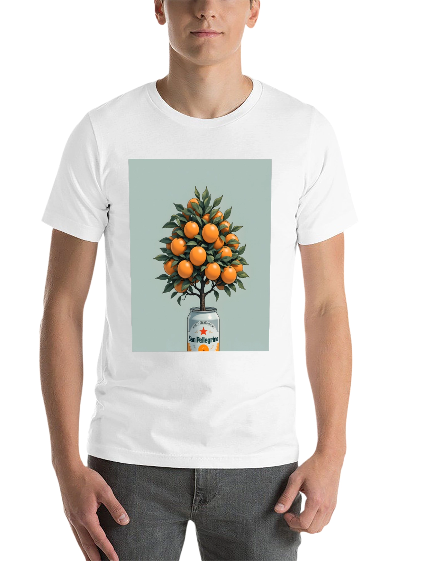 Black San Pellegrino Orange Tree Graphic Tee view 14