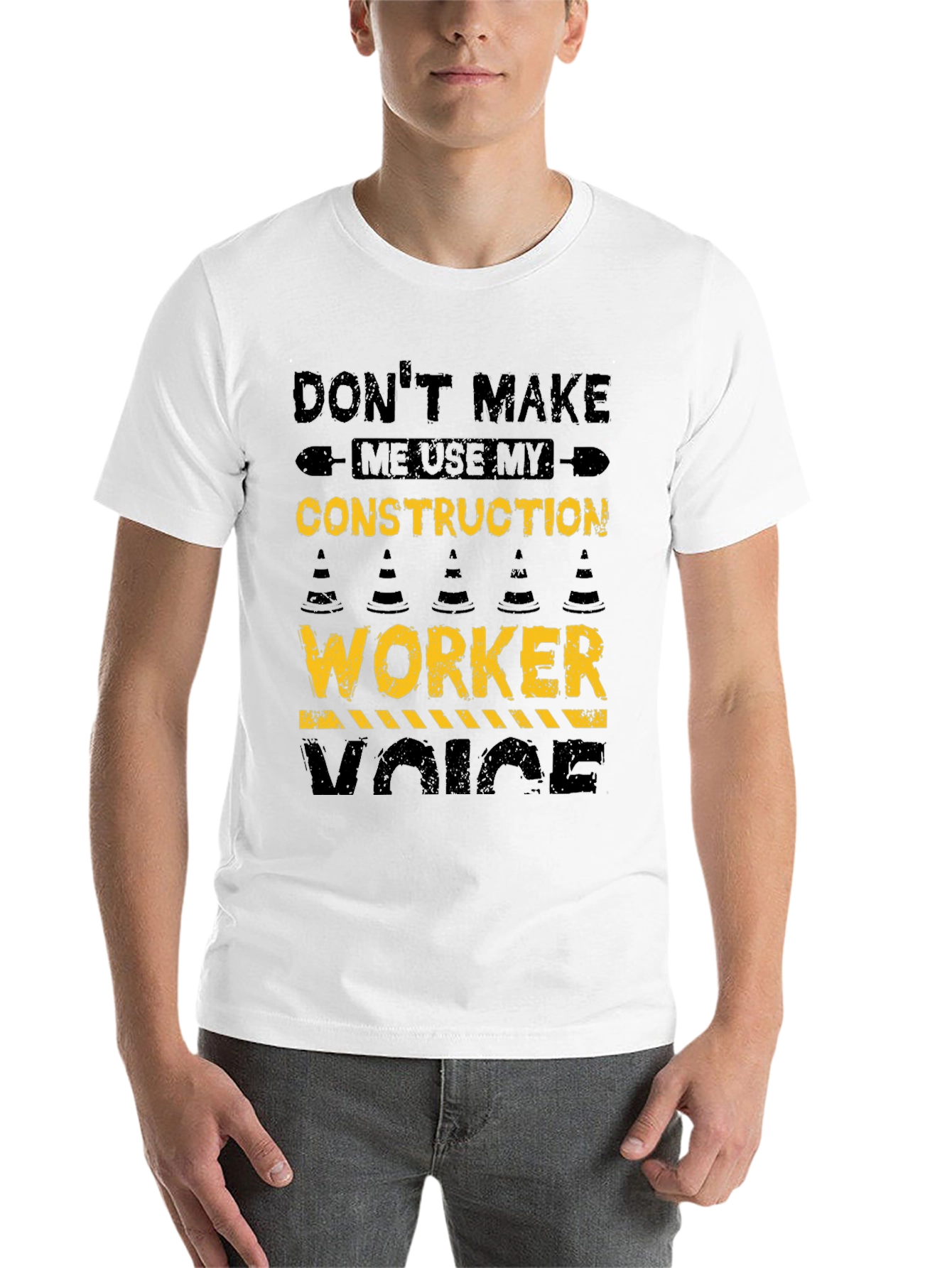 Black Construction Worker Voice T-Shirt view 14