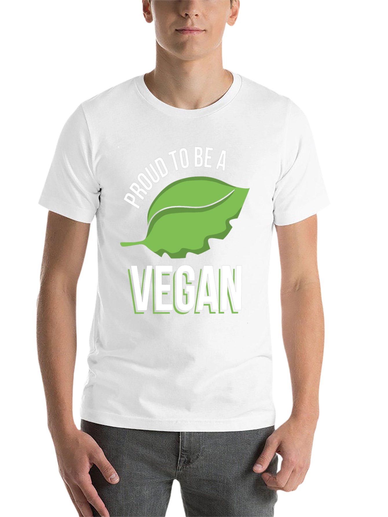 Black Proud Vegan T-Shirt - Black Cotton Blend view 14