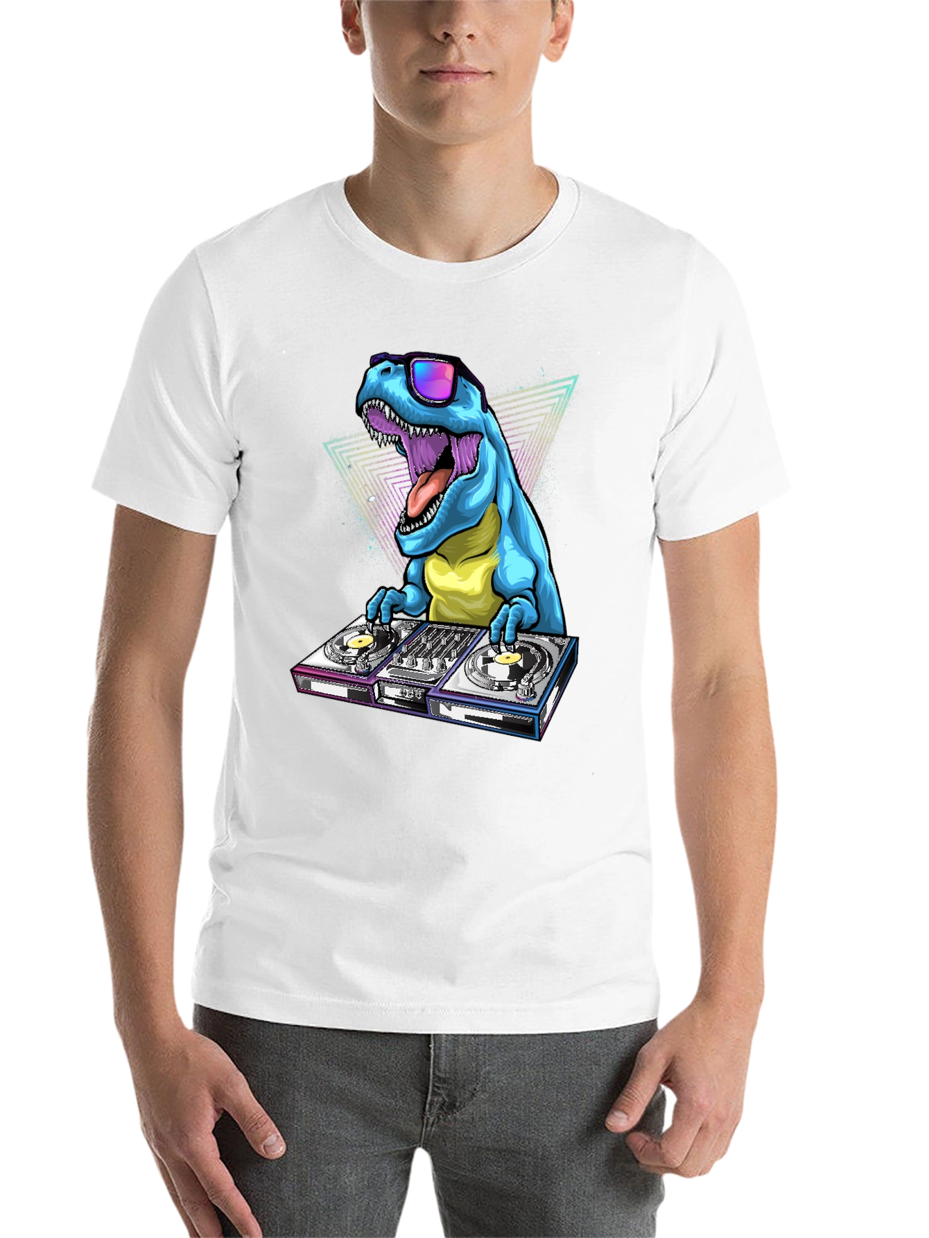 Black DJ Dinosaur Graphic Tee view 14