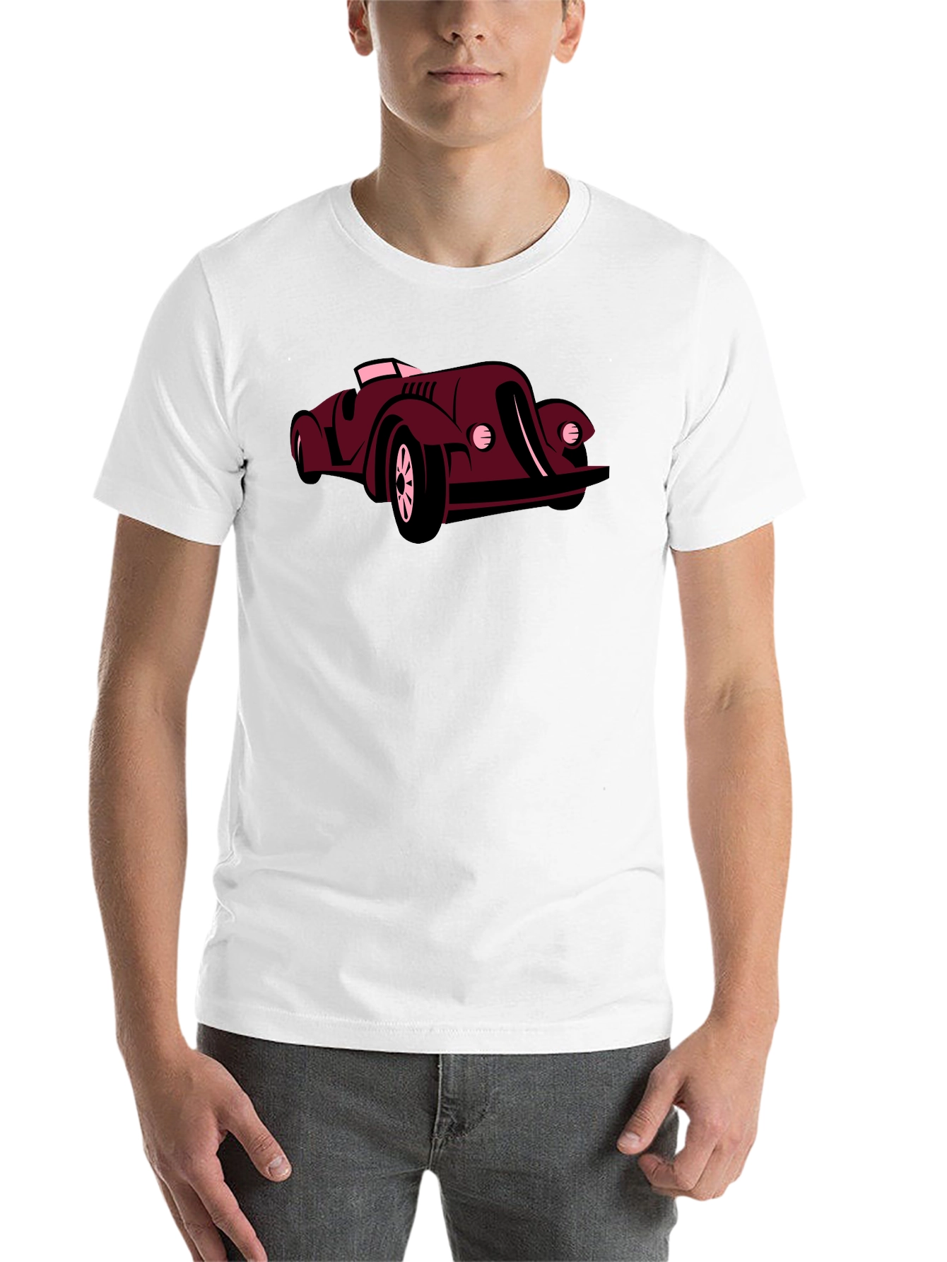 Black Vintage Car Graphic Tee - Retro Style view 14