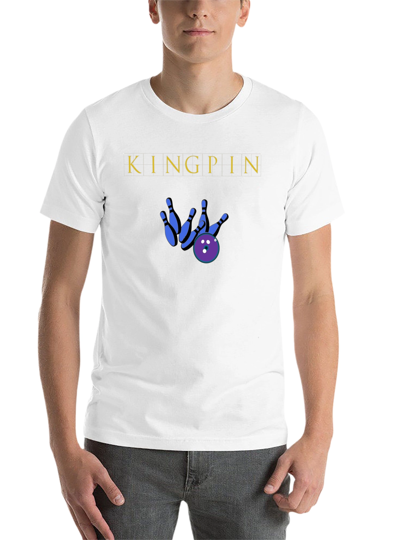 Black Kingpin Bowling Strike Graphic Tee - Soft Cotton Blend view 14