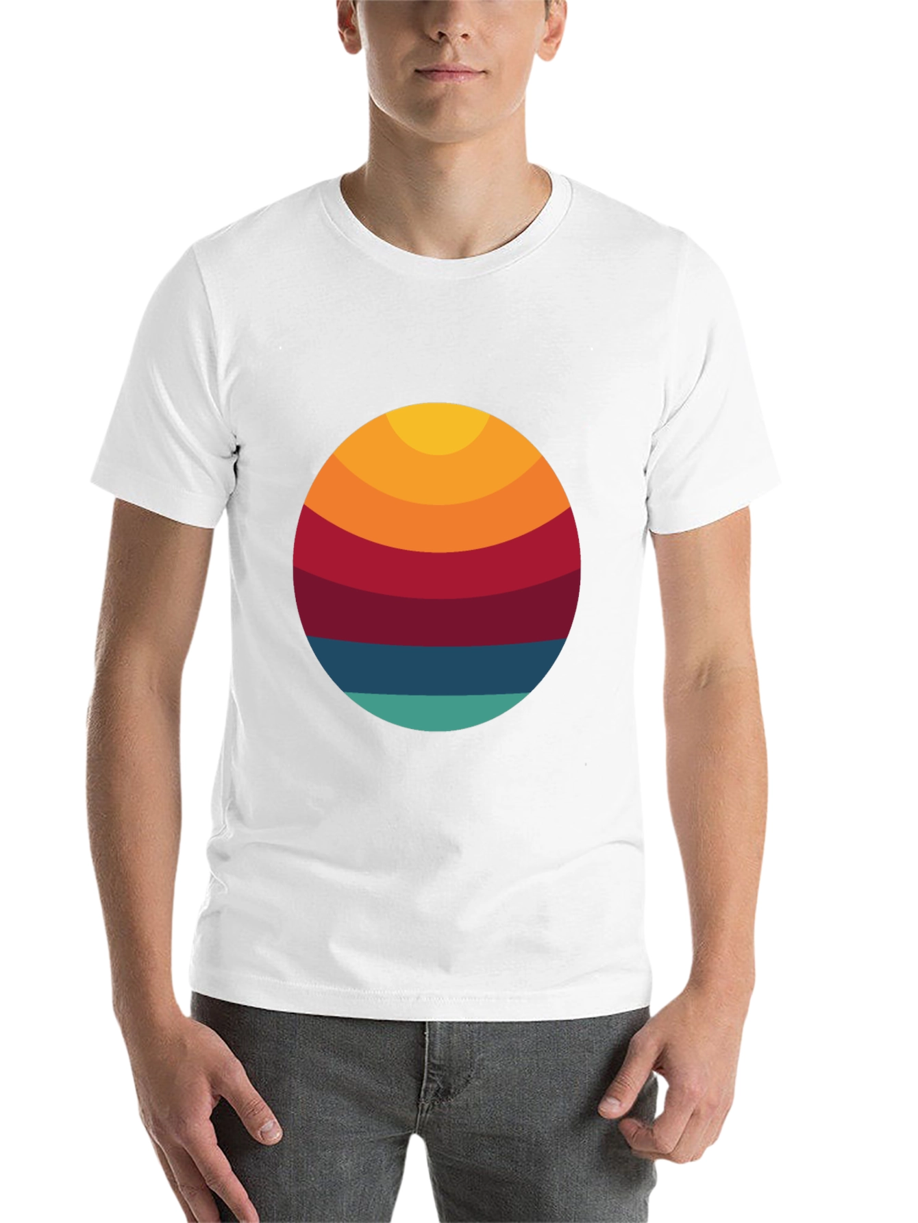 Black Retro Sunset Graphic T-Shirt - Vintage Style Tee view 14