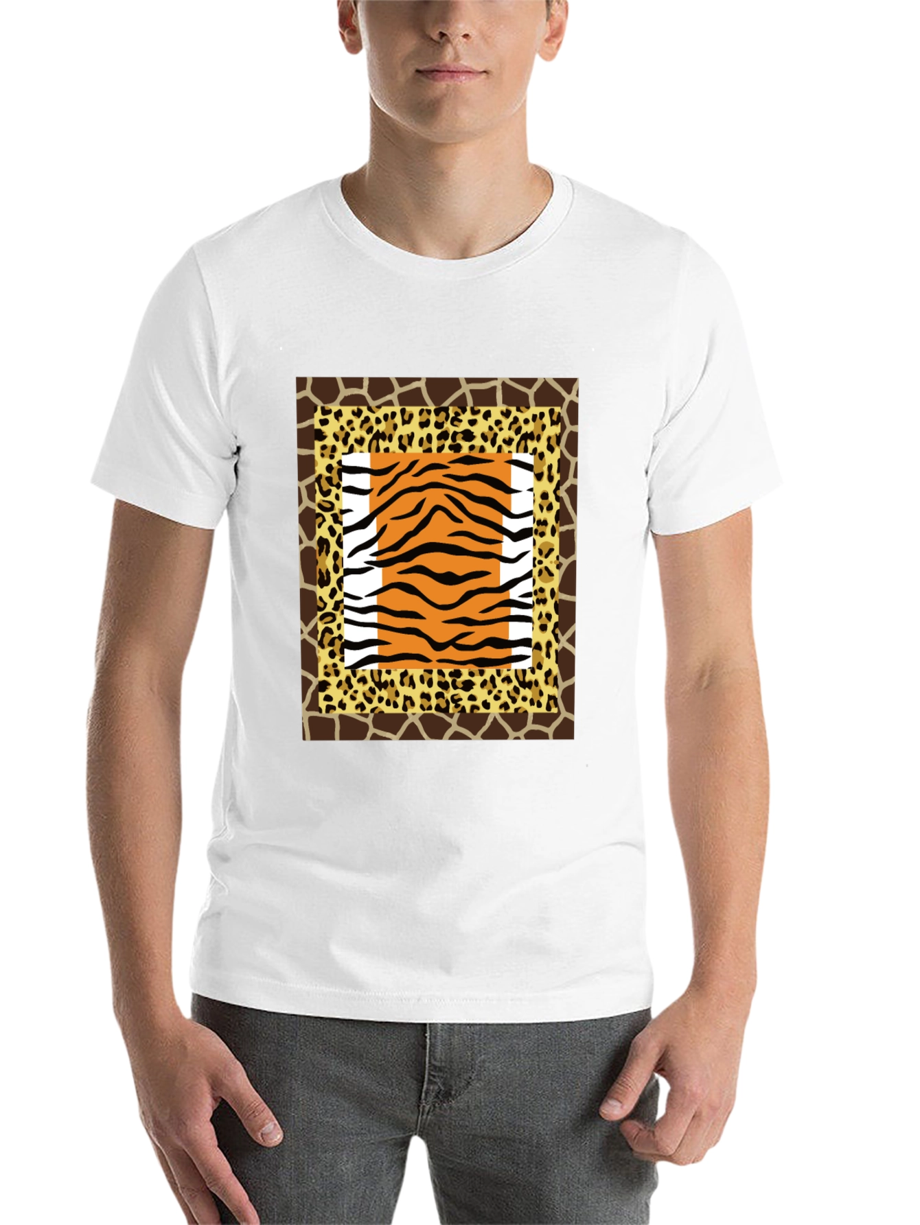 Black Animal Print Graphic Tee - Bold Style view 14