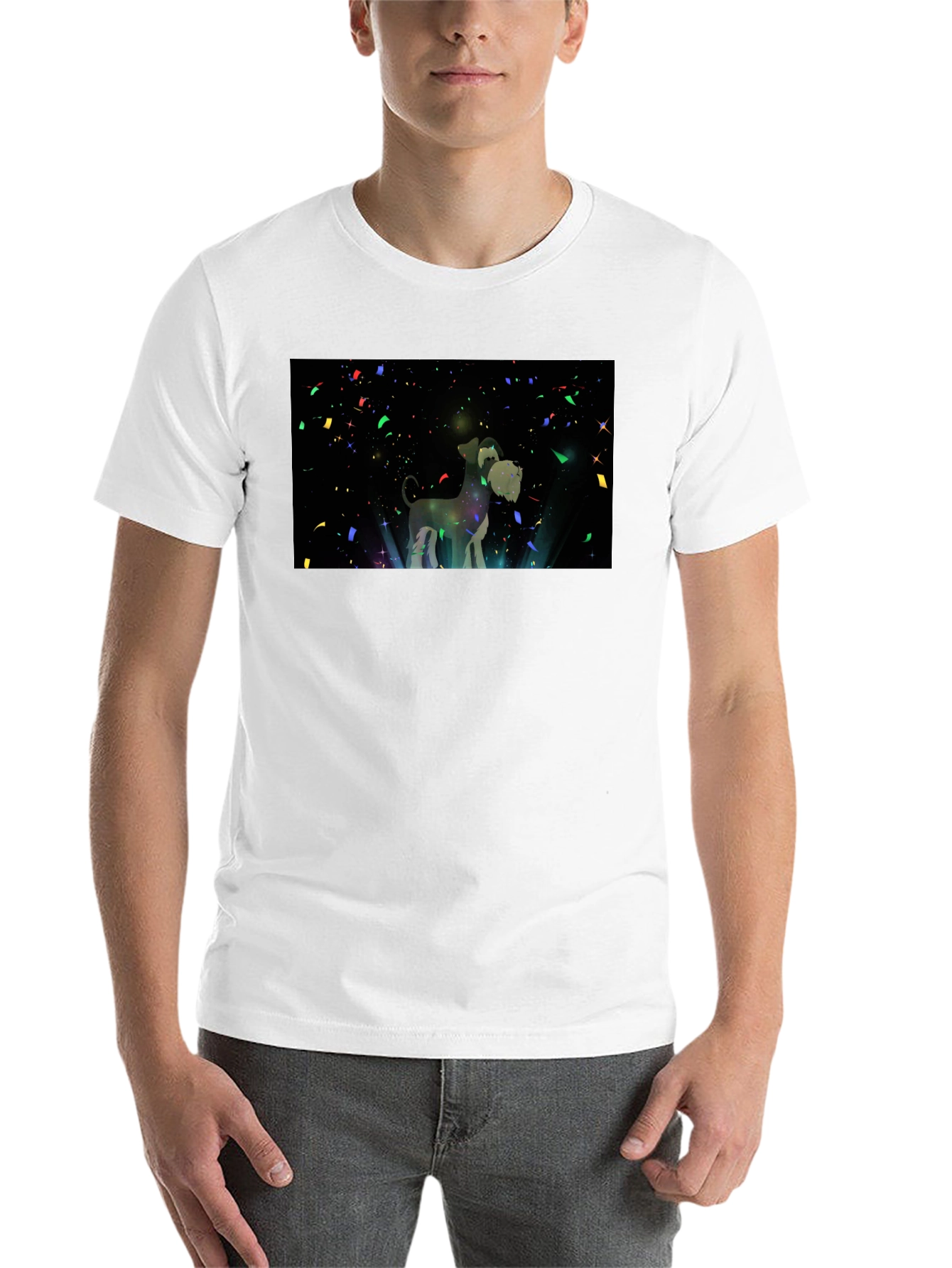 Black Dog Lover's Starry Night T-Shirt view 14