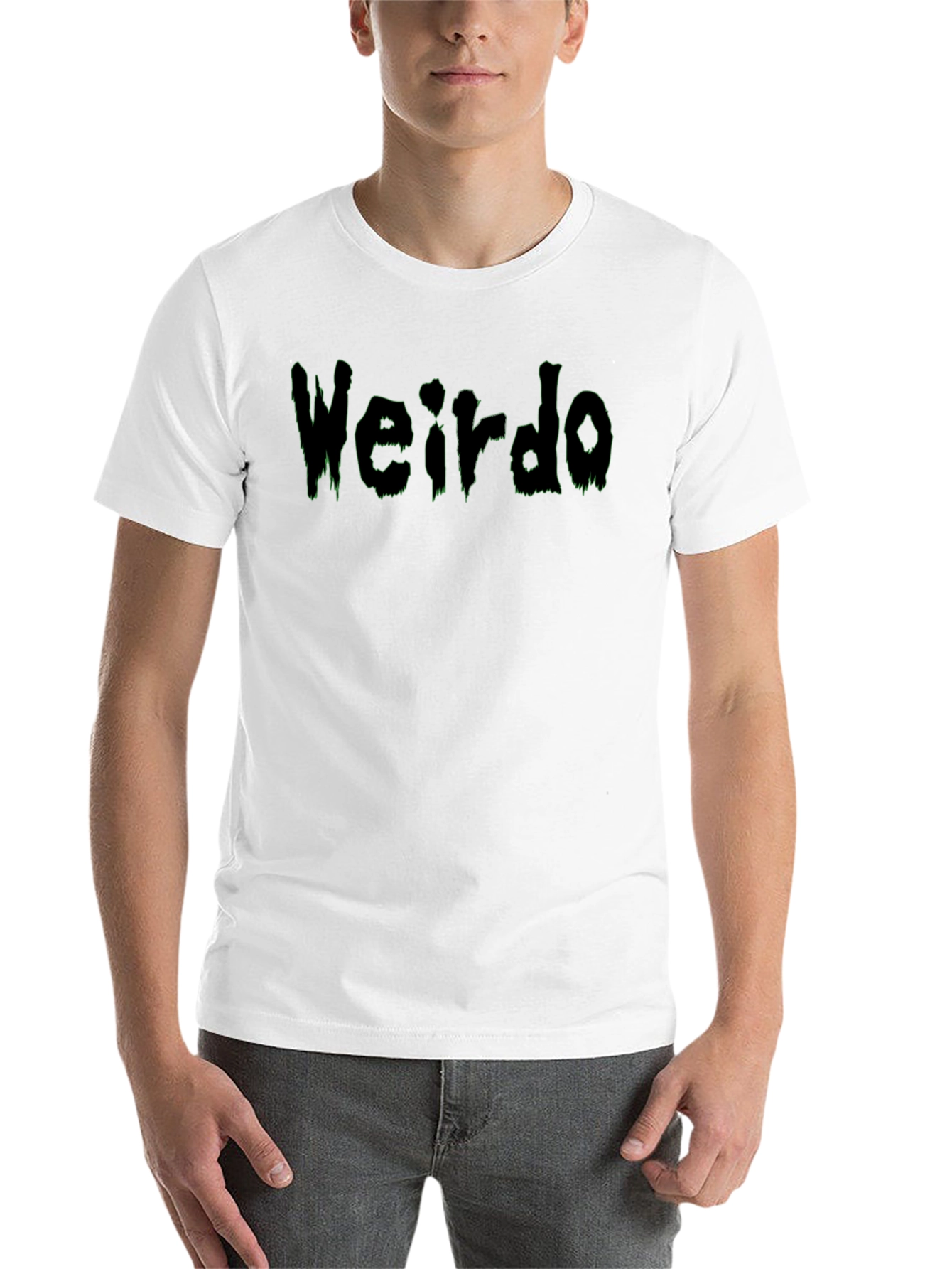 Black Weirdo Graphic Print Black T-Shirt view 14