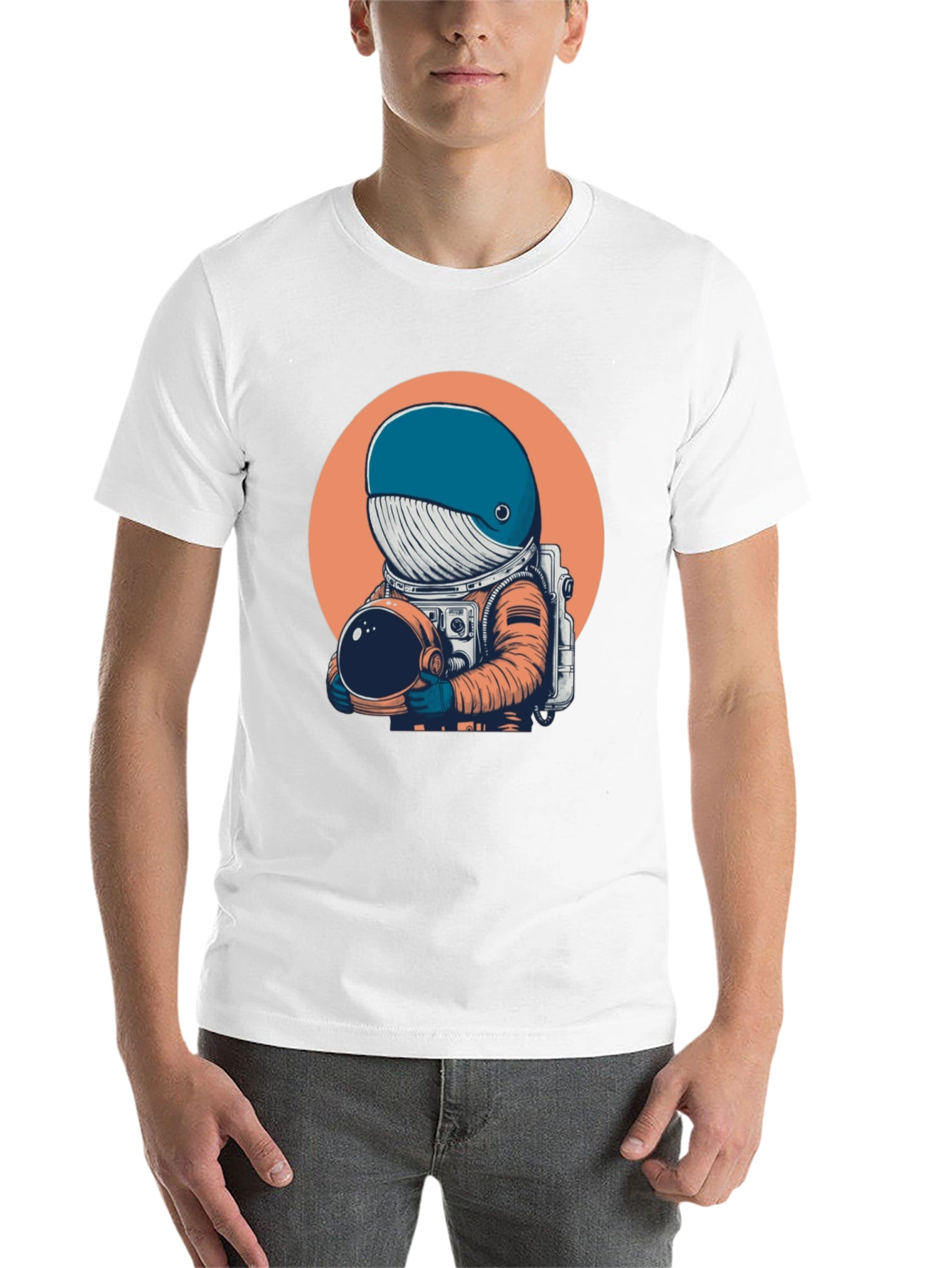 Black Astronaut Whale Graphic Tee - Unique Space Design T-Shirt view 14
