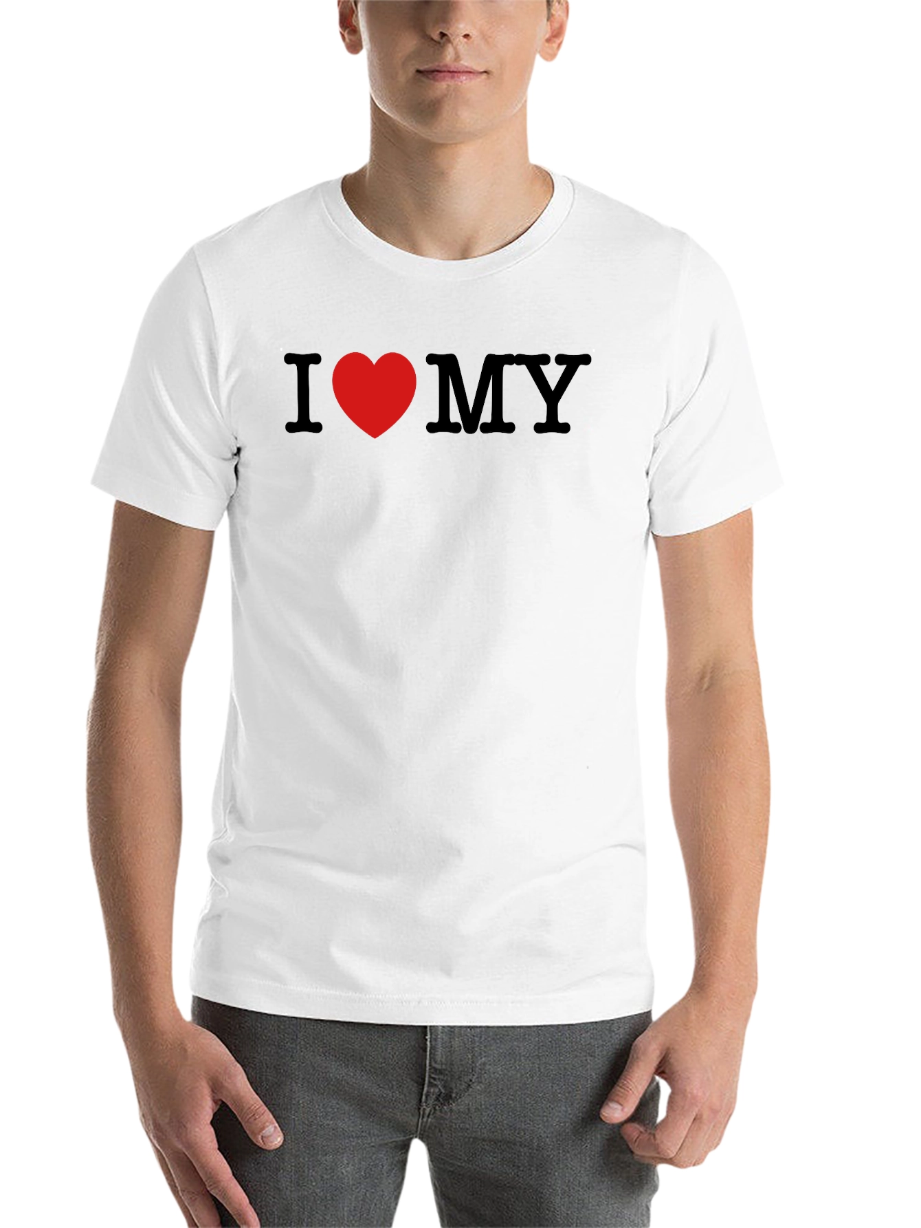Black I Heart MY T-Shirt - Black Cotton Blend Tee view 14