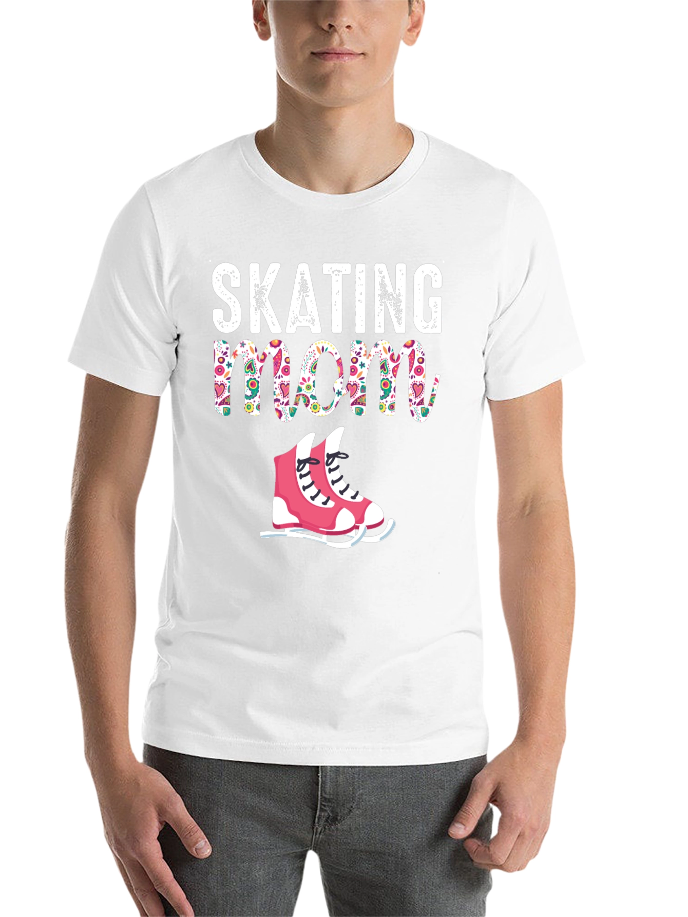 Black Skating Mom T-Shirt, Novelty Graphic Tee view 14