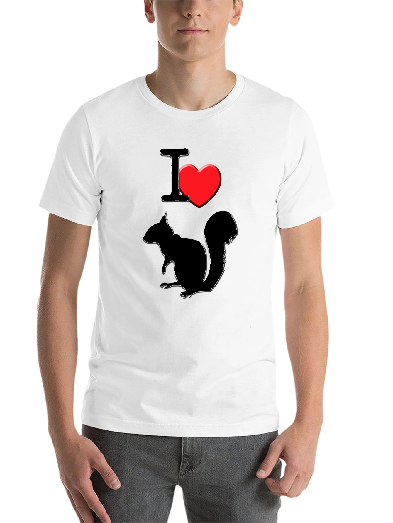 Black I Love Squirrels Graphic T-Shirt - Black view 14