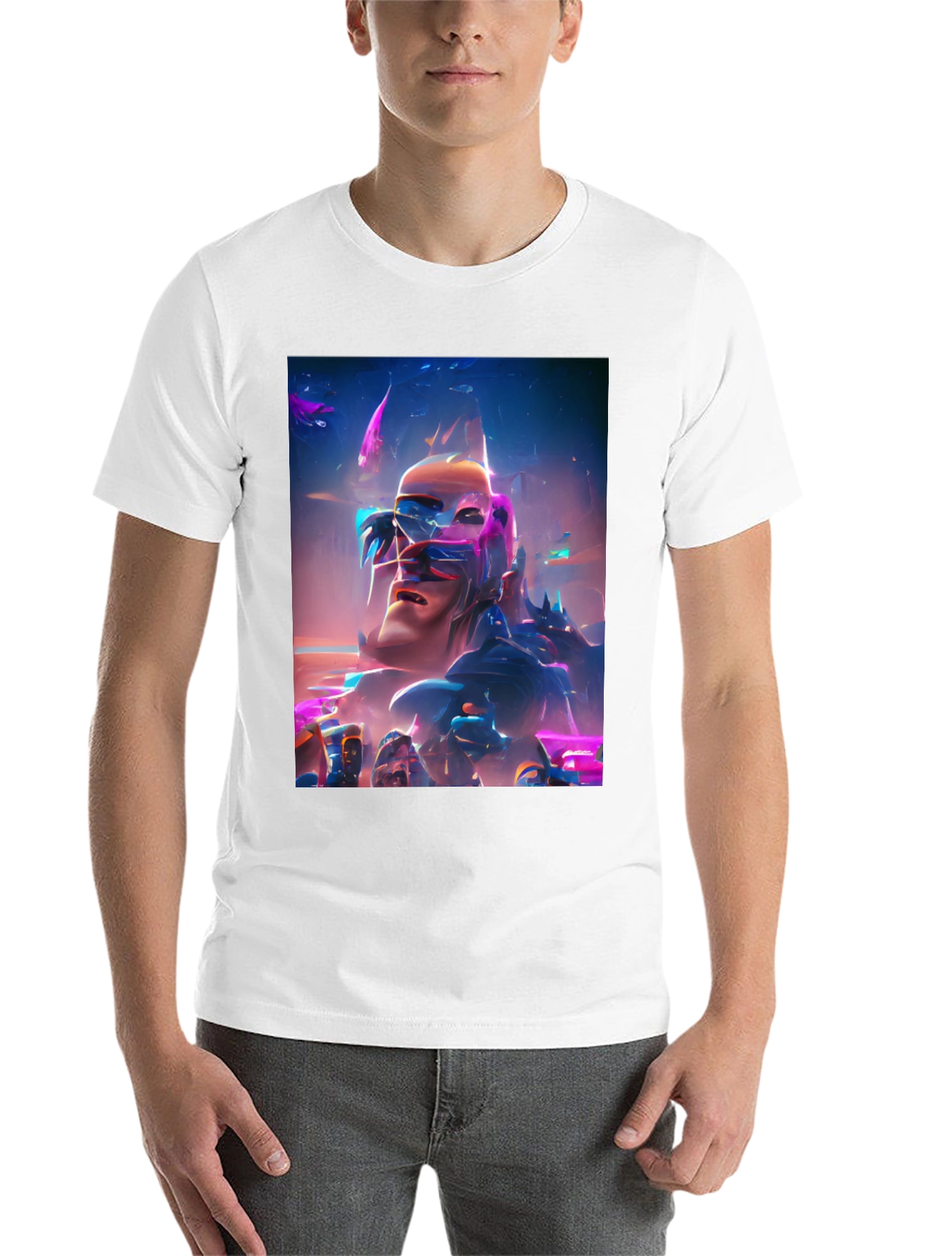 Black Abstract Art Graphic Tee view 14