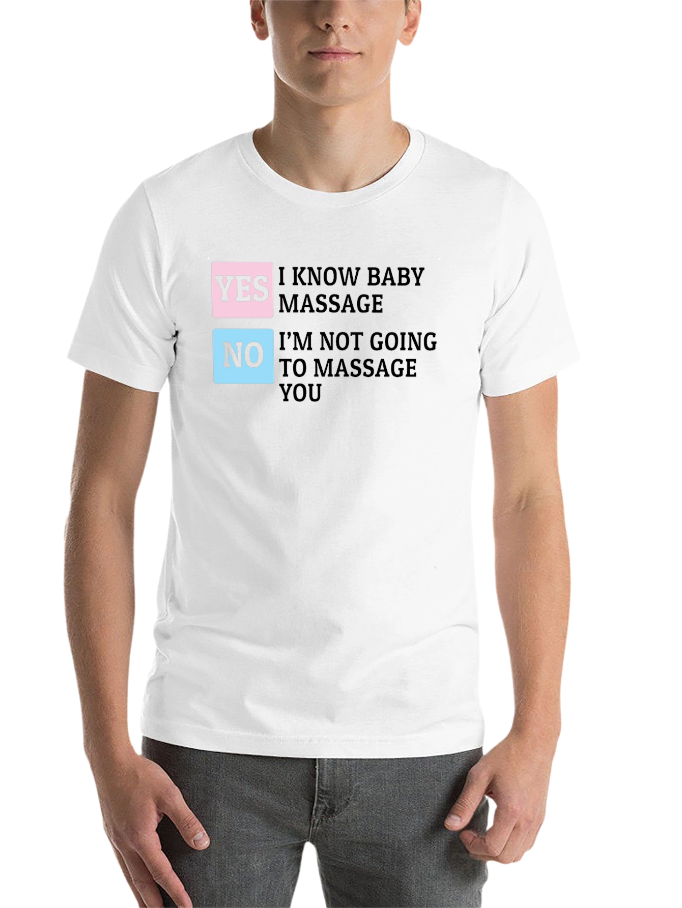 Black Funny Baby Massage T-Shirt view 14