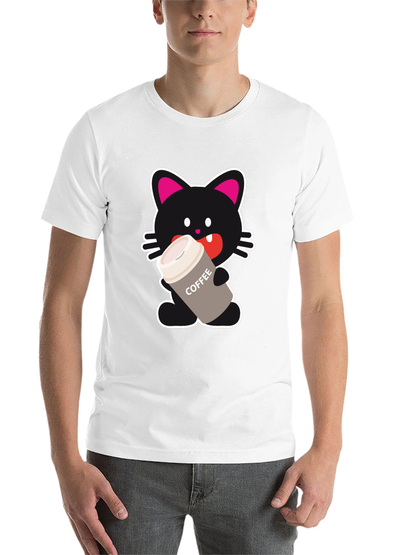 Black Cat Lover Coffee T-Shirt view 14