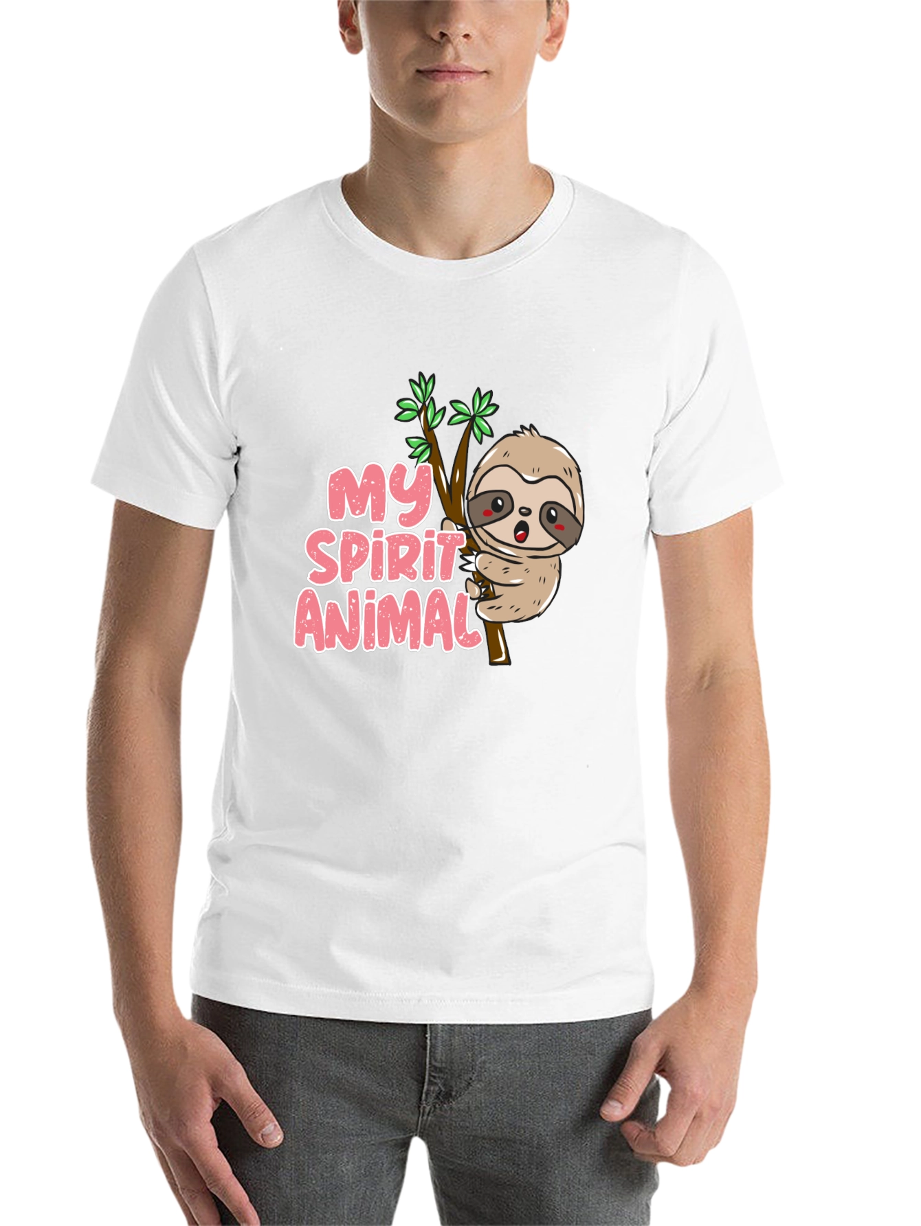 Black My Spirit Animal Sloth T-Shirt view 14