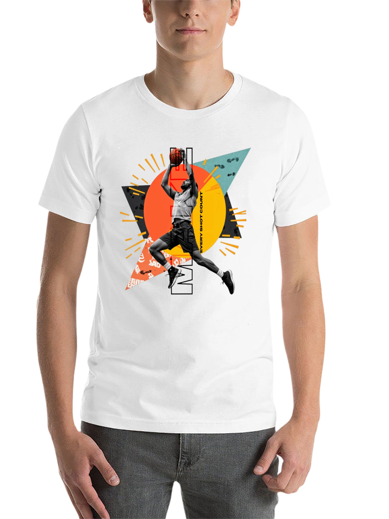 Basketball Player Graphic T-Shirt - Every Shot Counts - 14
