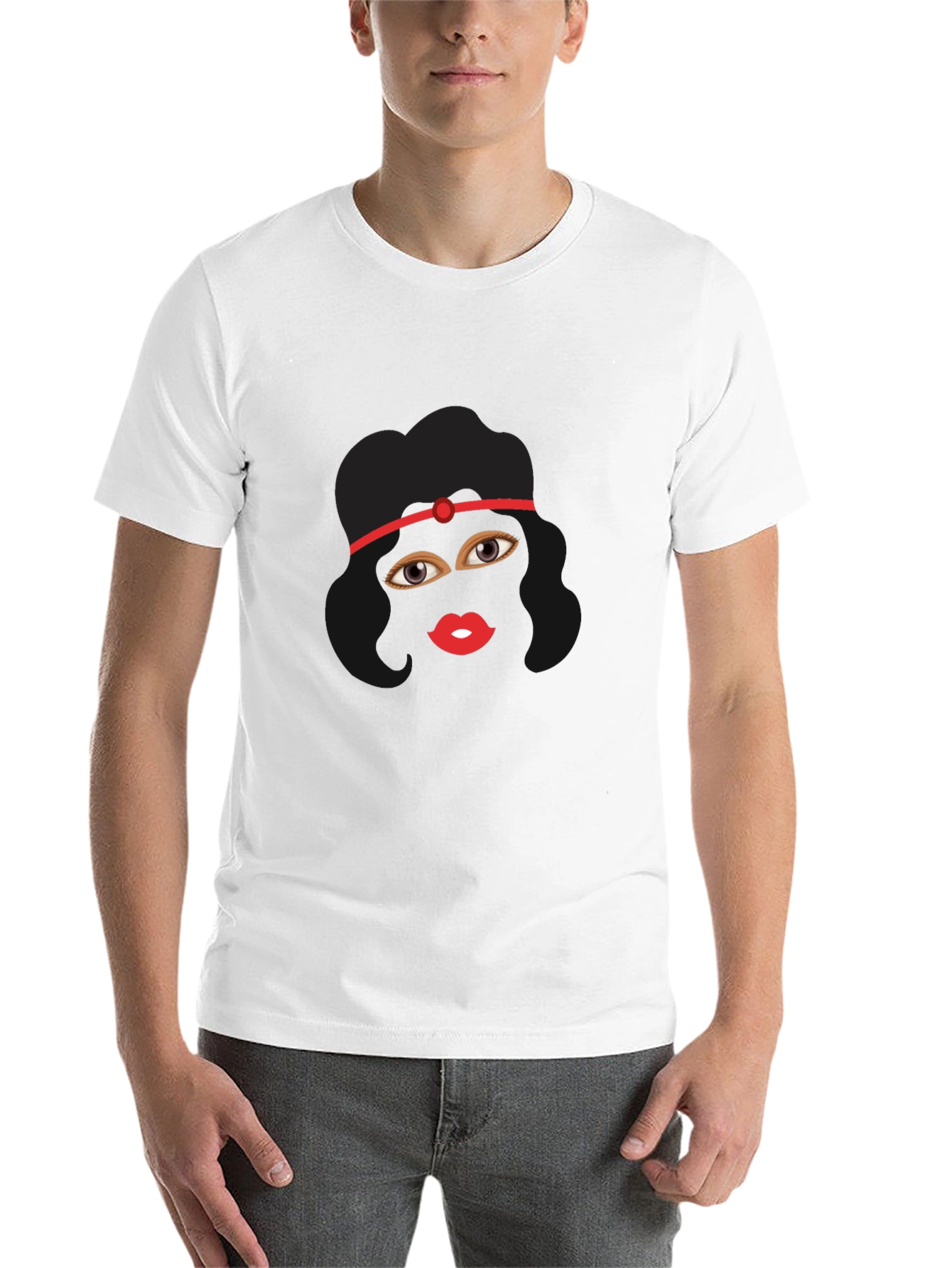 Black Ninja Girl Graphic Tee - Black Cotton T-Shirt view 14