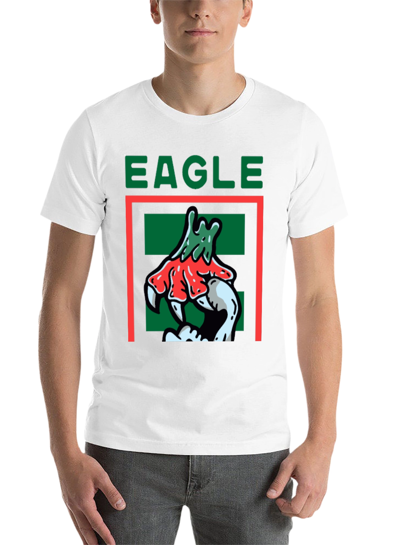 Black Eagle Graphic Print Black T-Shirt view 14