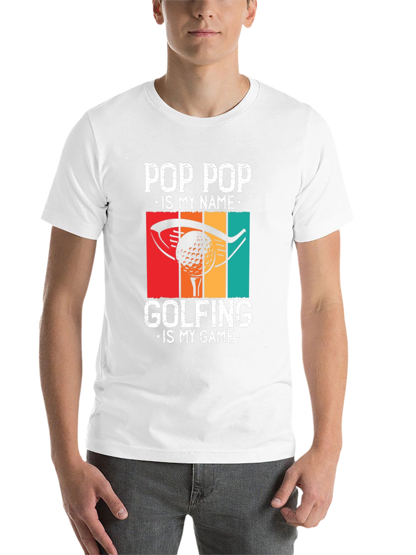 Black Pop Pop Golfing T-Shirt - Funny Grandpa Gift view 14
