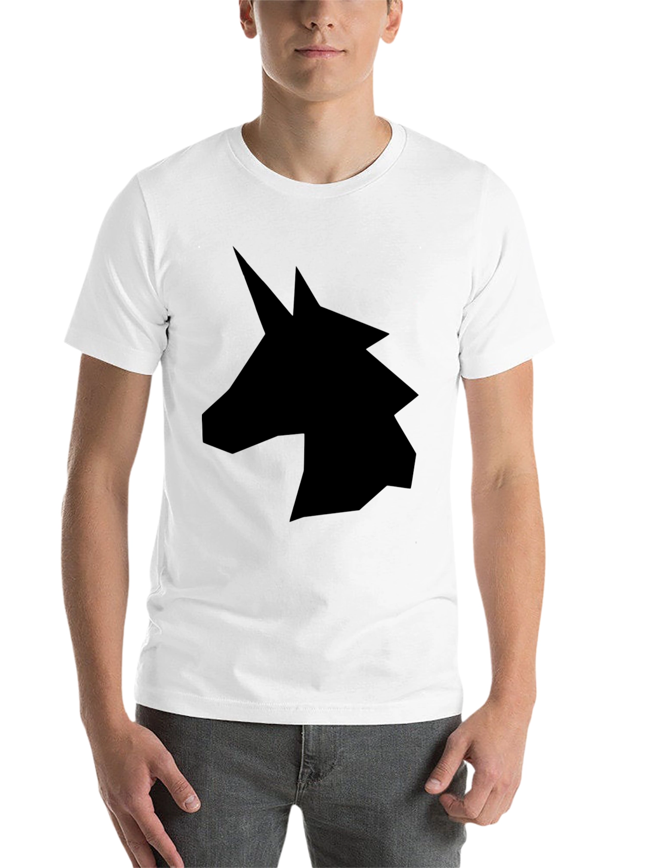 Black Unicorn Silhouette Graphic Tee - Black view 14