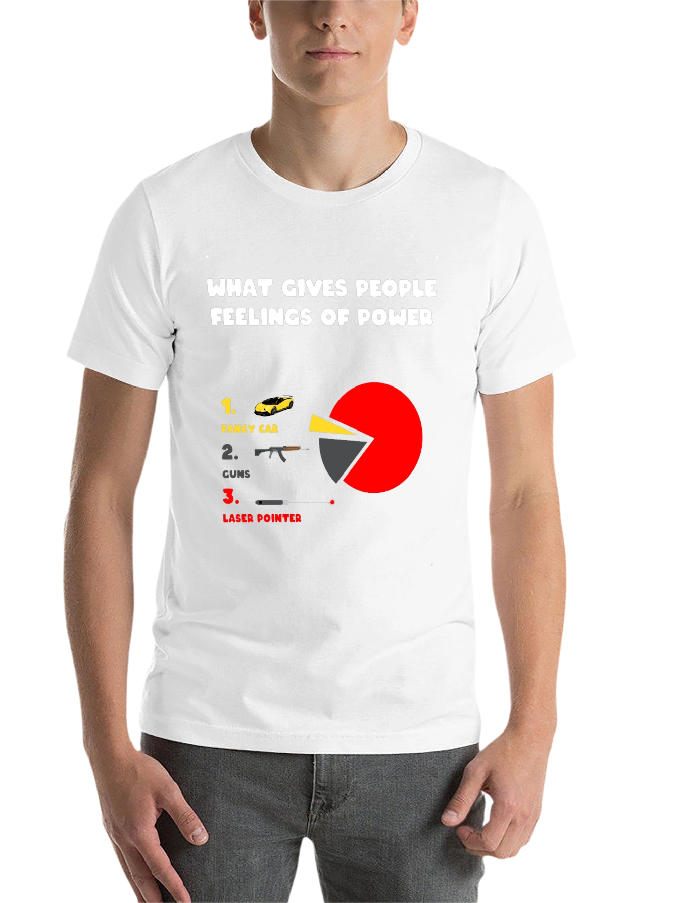 Black Power Pie Chart T-Shirt - Funny Graphic Tee for Confident People view 14