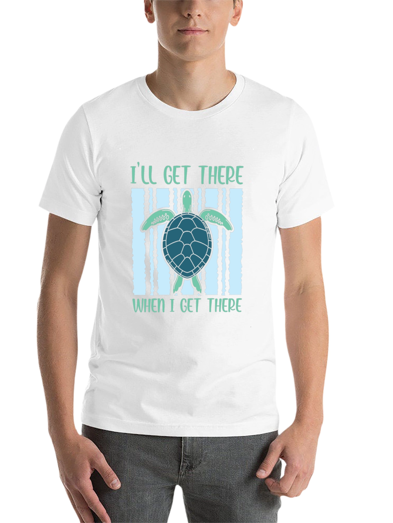 Black I'll Get There Turtle T-Shirt view 14