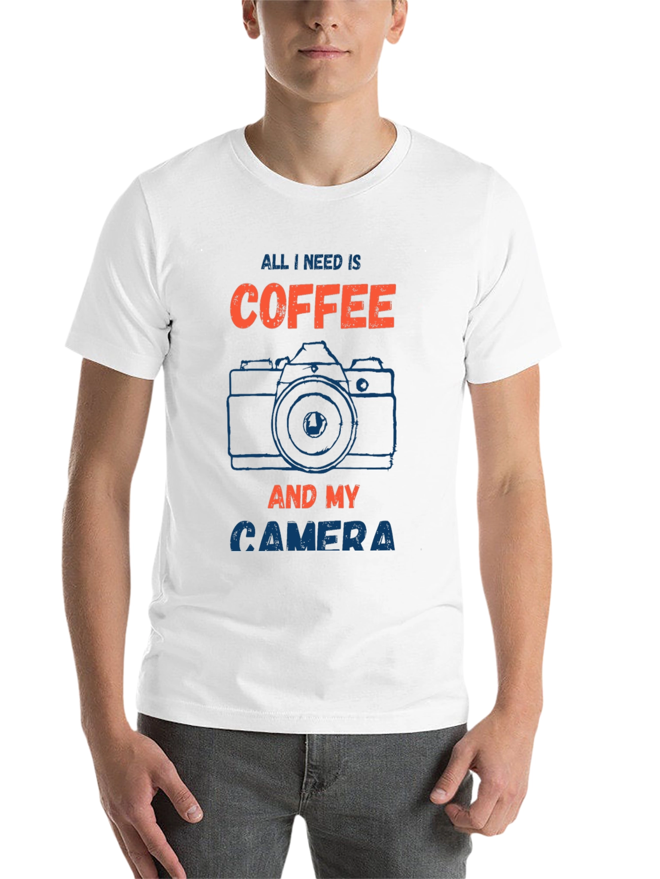Black Coffee & Camera Graphic T-Shirt - Photographer's Must-Have! view 14