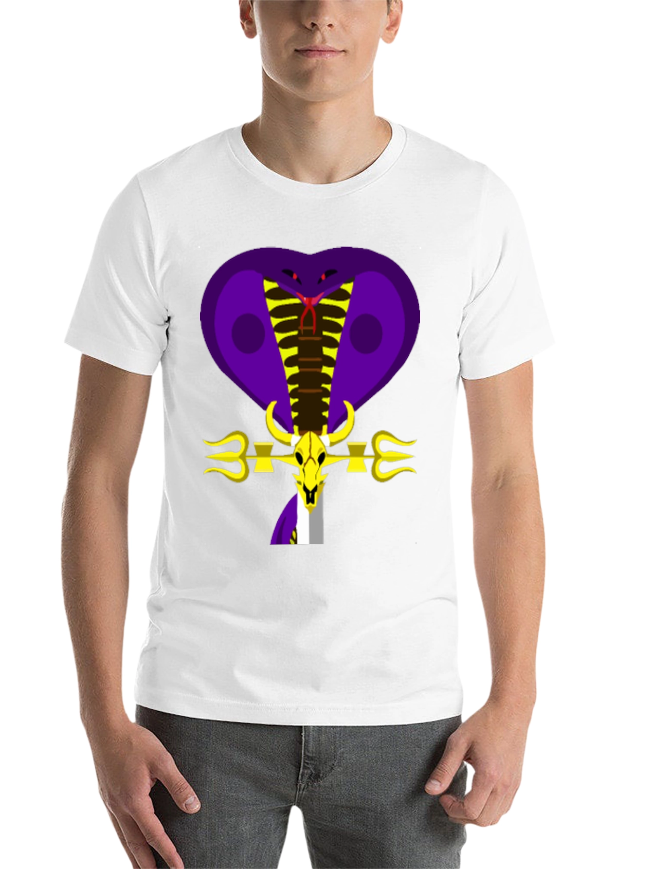 Black Cobra Skull Graphic Tee - Bold Design view 14