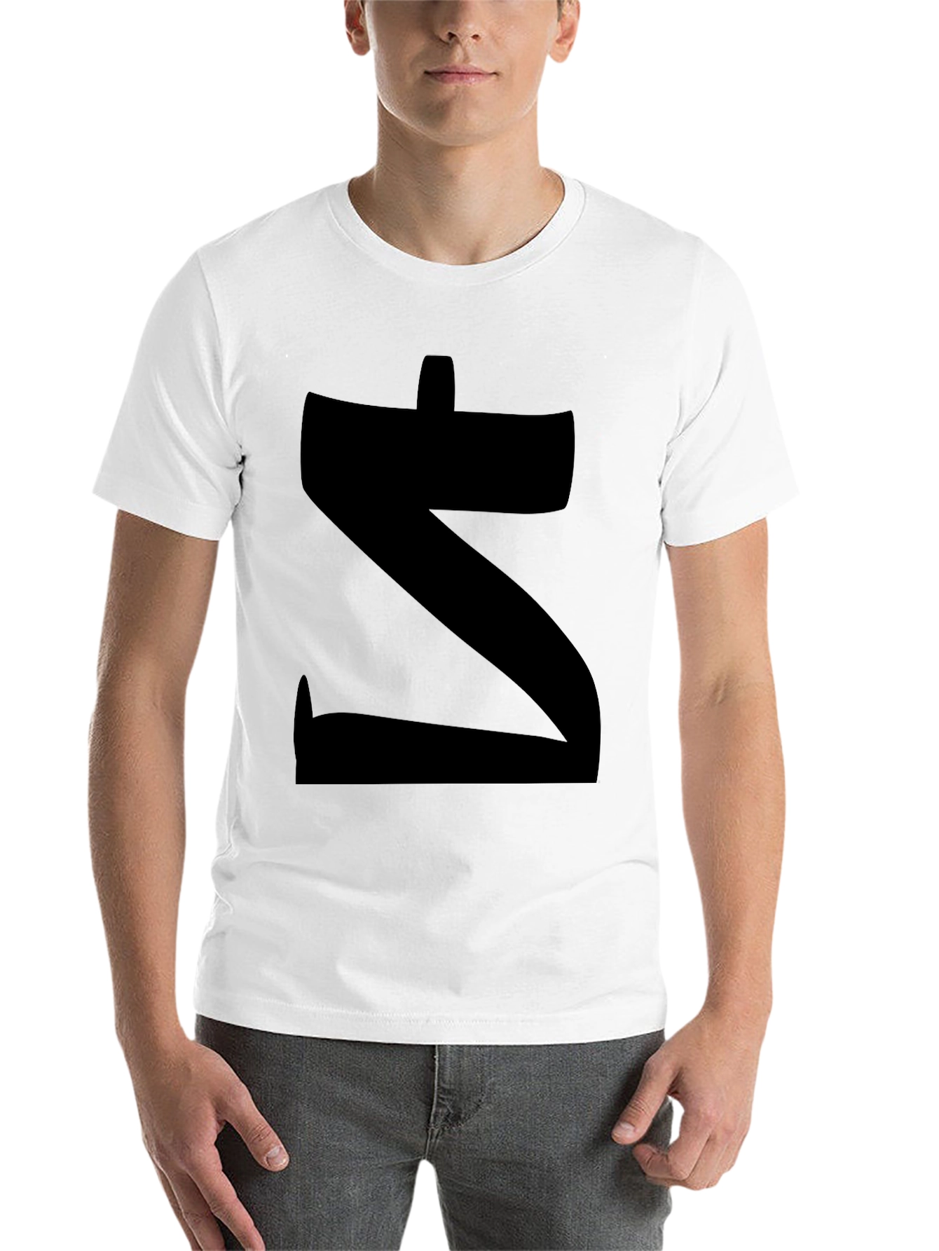 Black Bold 'Z' Graphic Black T-Shirt view 14