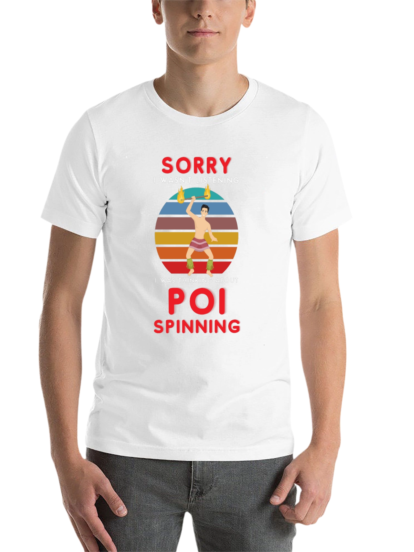 Black Poi Spinning T-Shirt - Sorry I Wasn't Listening view 14