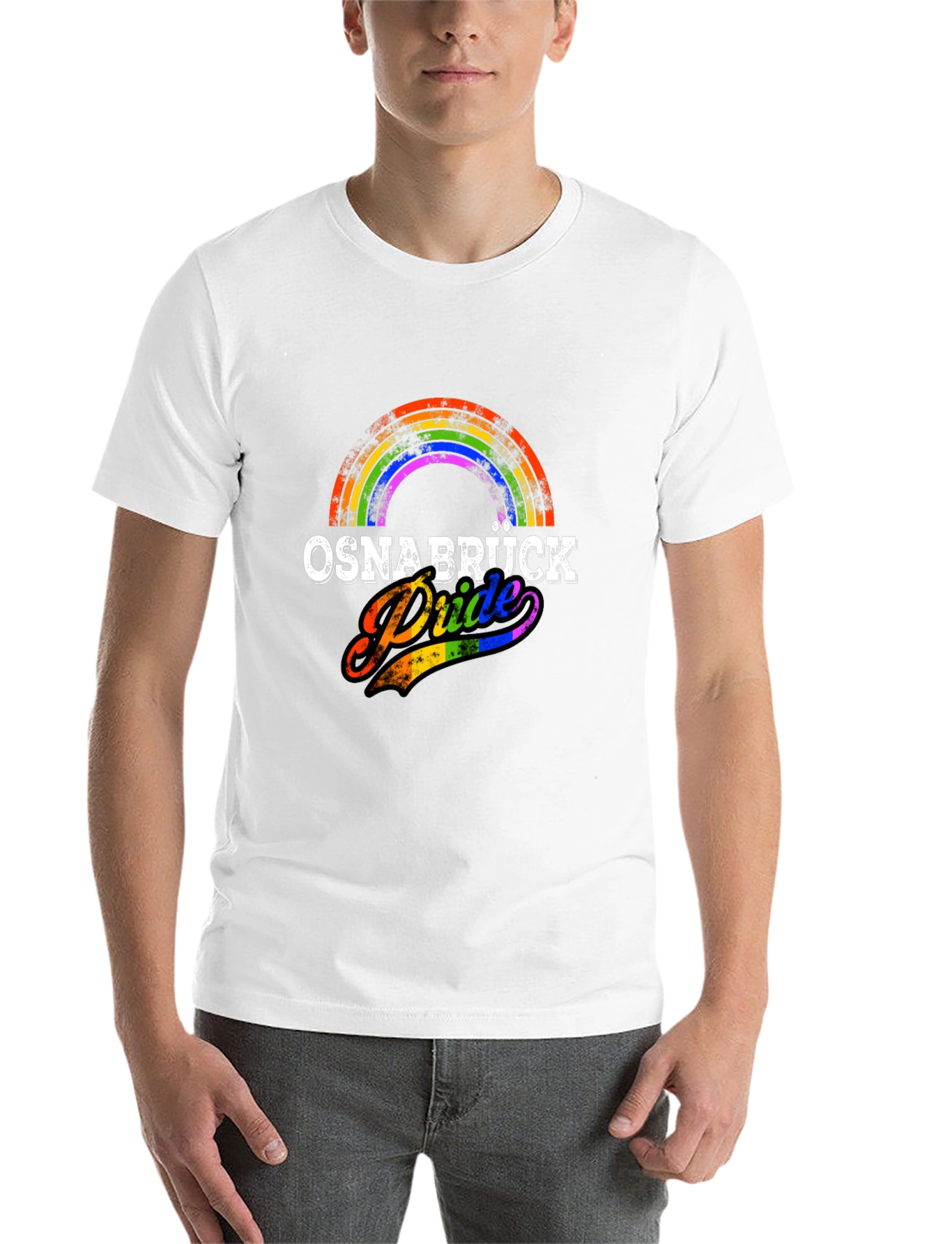 Black Osnabrück Pride Rainbow T-Shirt - Black Cotton Blend view 14