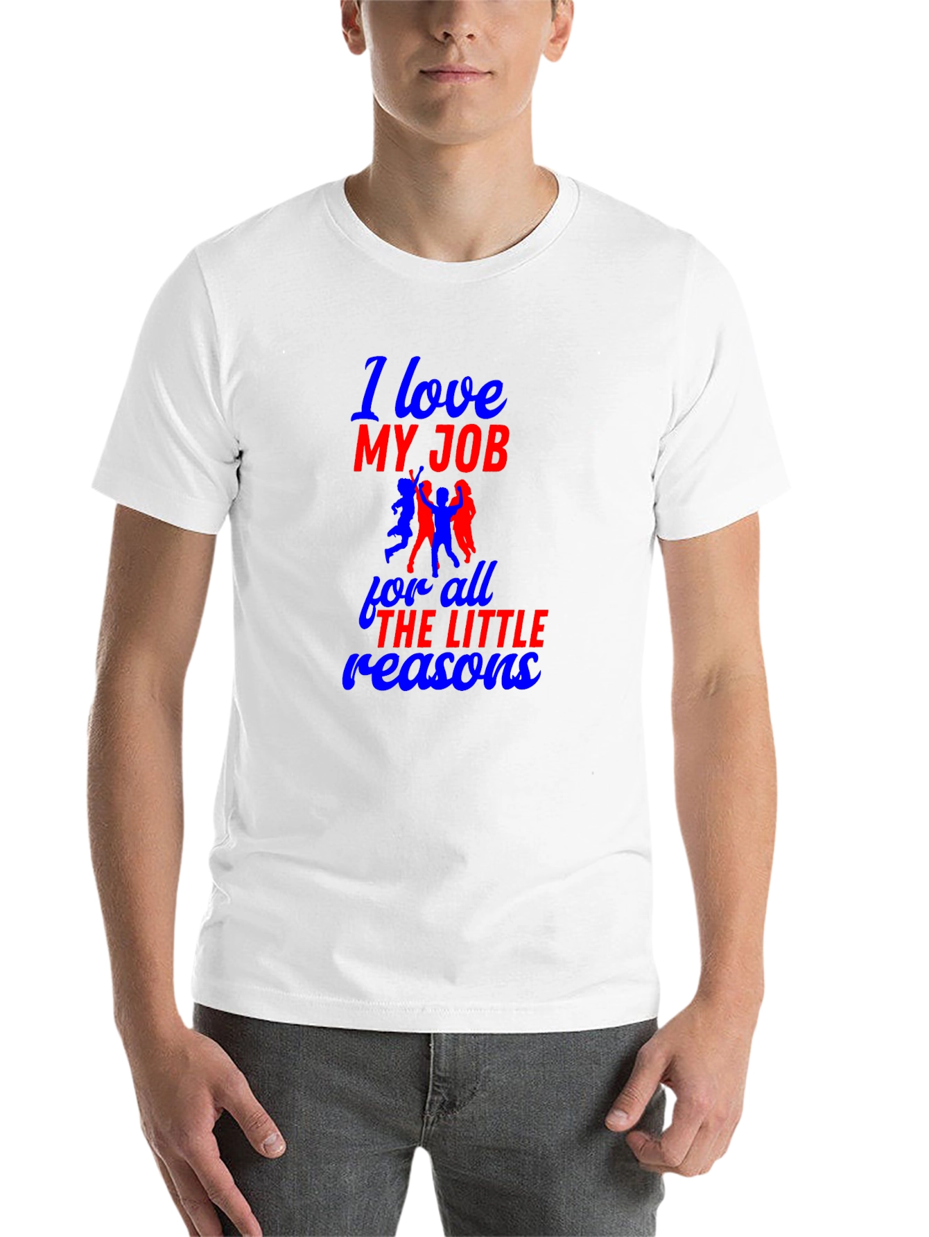 Black I Love My Job T-Shirt - Black Crew Neck Tee view 14