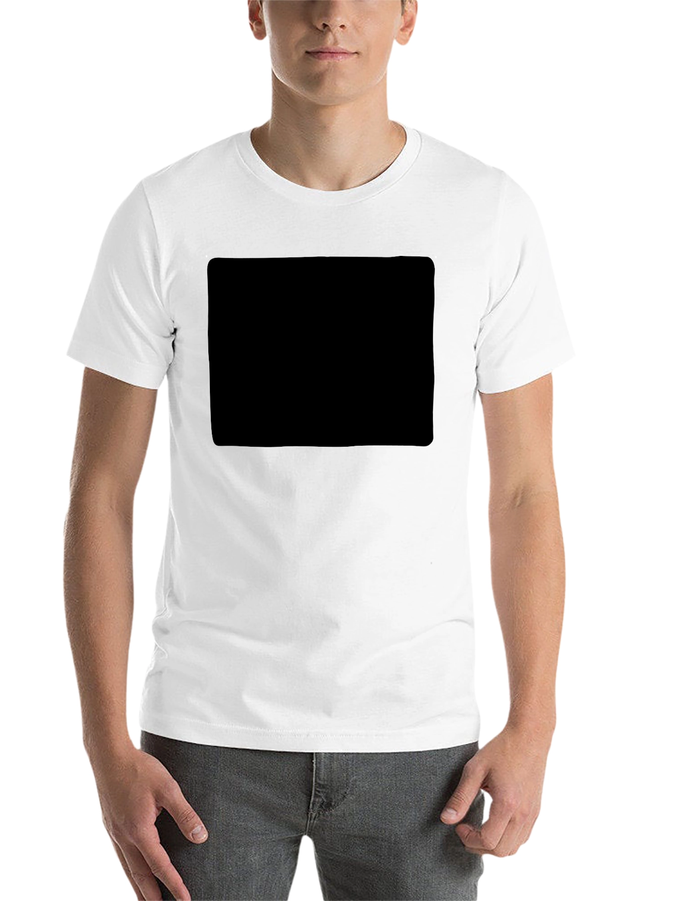 Black Men's Solid Black Casual T-Shirt view 14