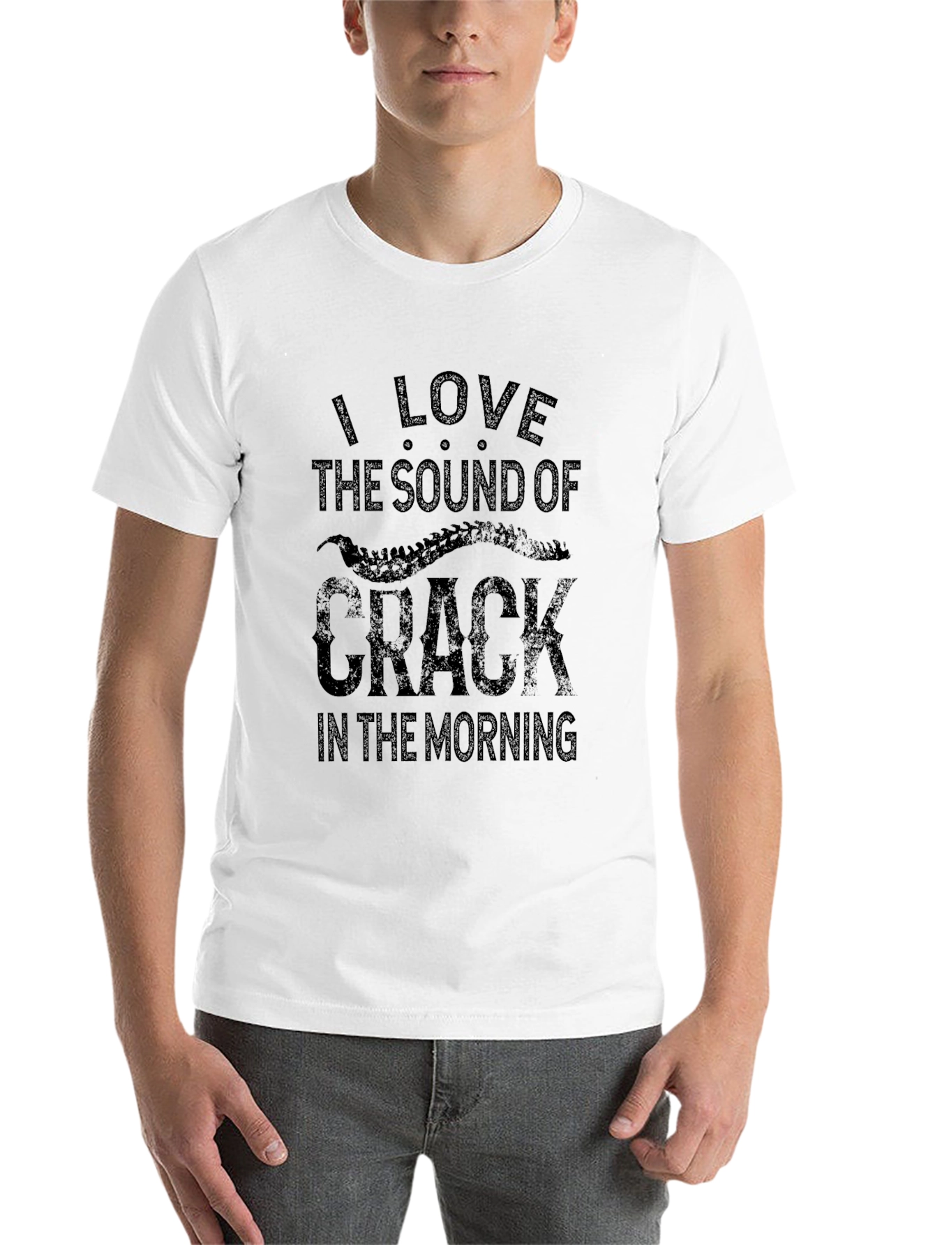 Black I Love the Sound of Crack T-Shirt view 14