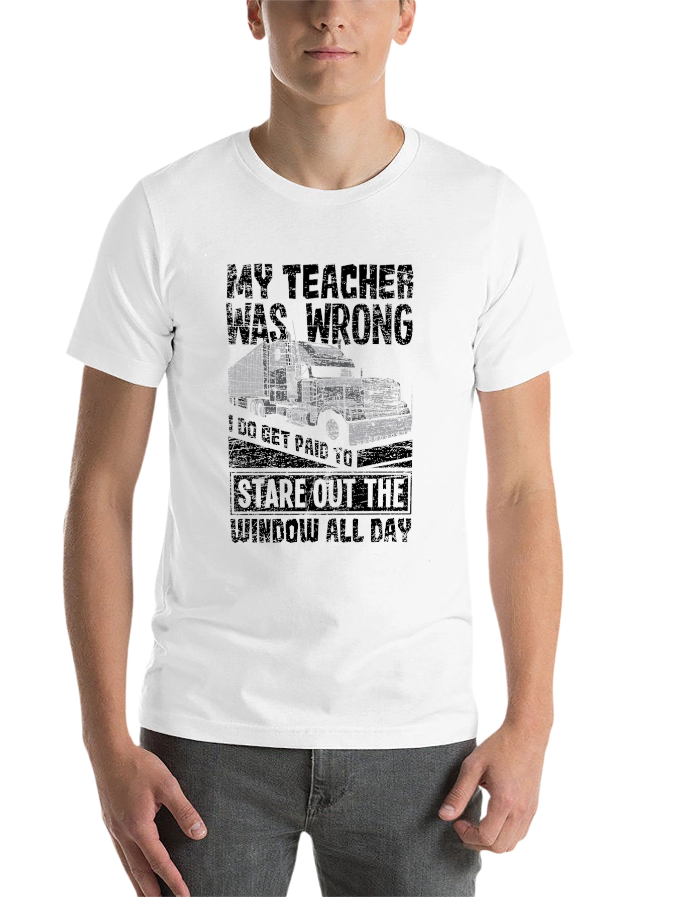 Black Trucker T-Shirt - My Teacher Was Wrong view 14