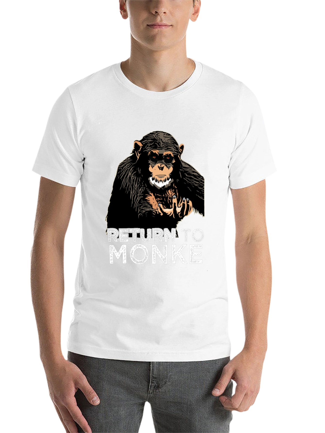 Black Return to Monke T-Shirt Funny Ape Tee view 14