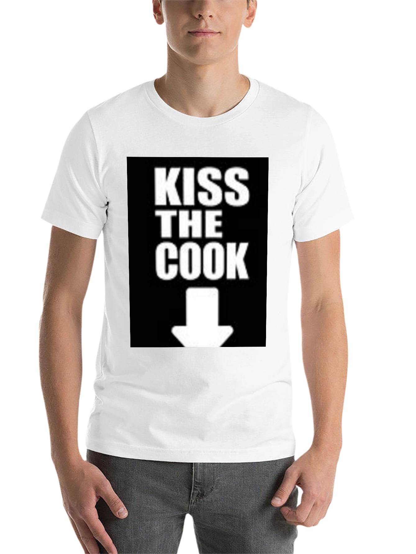Black Kiss The Cook Novelty Graphic T-Shirt view 14