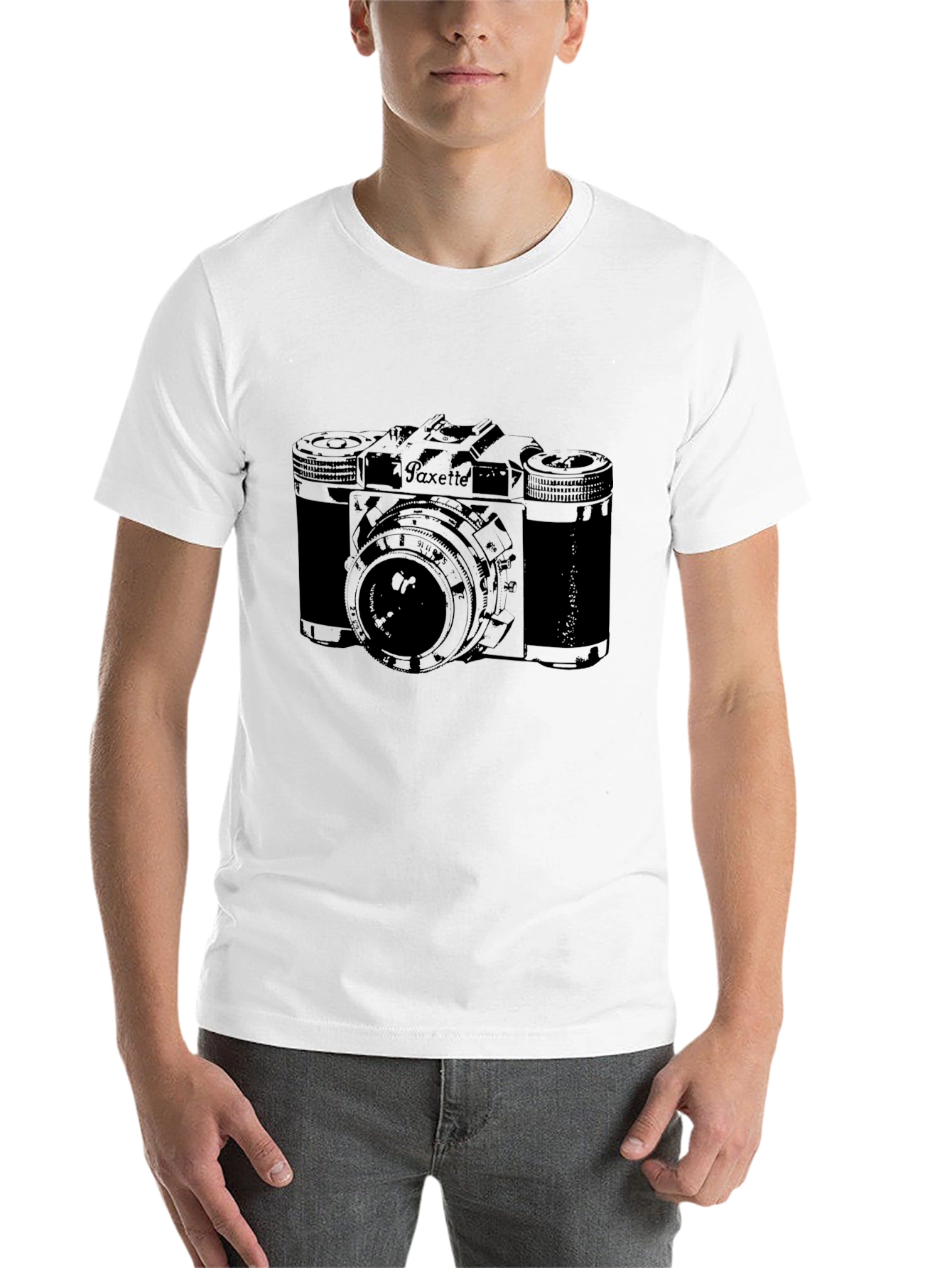 Black Vintage Camera Graphic Tee - Classic Style view 14