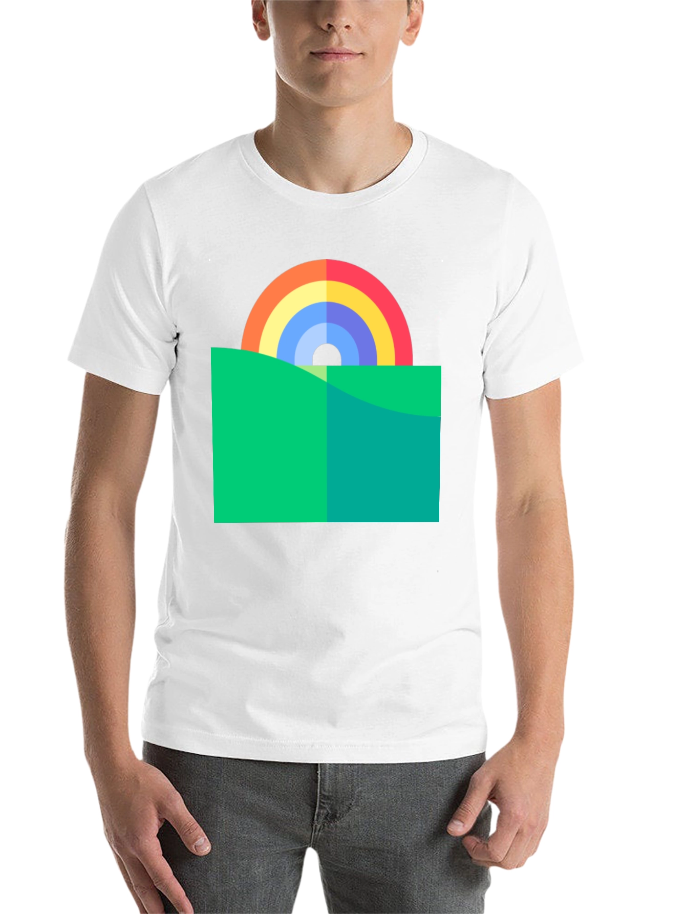 Black Rainbow Horizon Graphic Tee view 14
