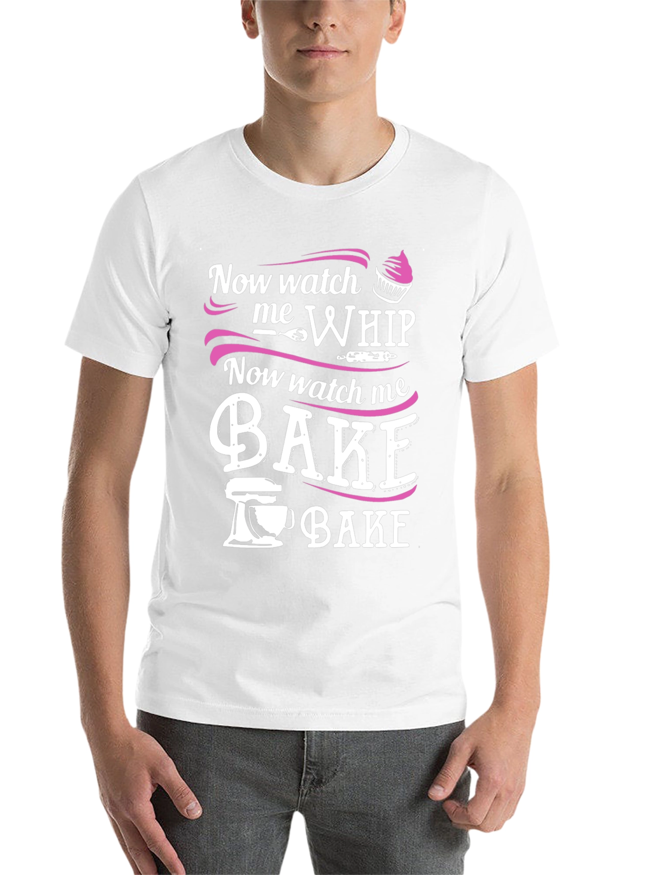 Black Now Watch Me Whip & Bake - Funny Baker T-Shirt view 14