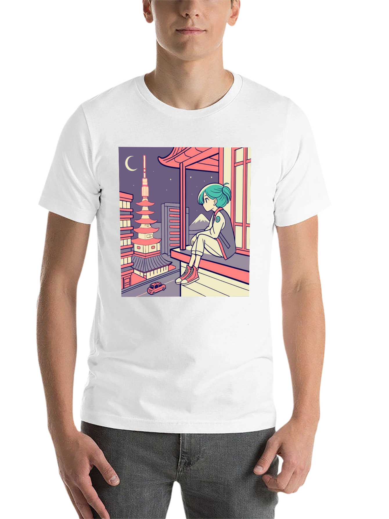 Anime Girl Japan Landscape T-Shirt - 14