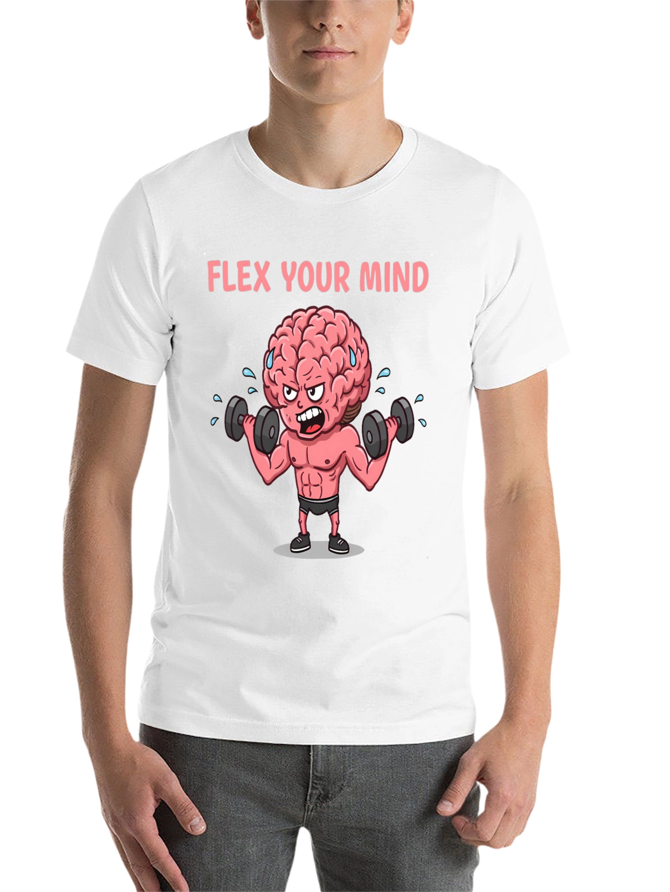 Black Flex Your Mind Graphic T-Shirt view 14
