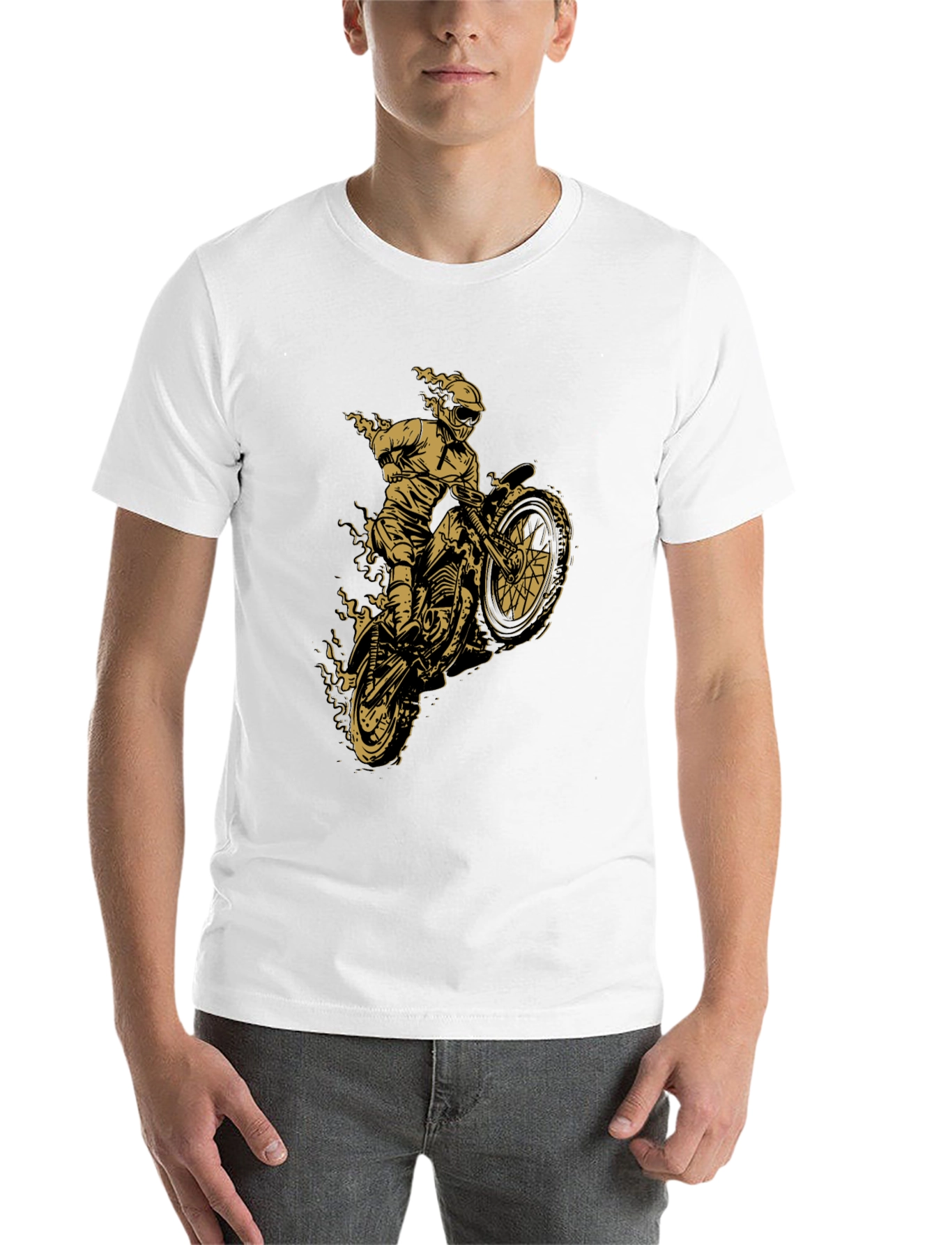 Black Motorcycle Rider Graphic Tee - Black view 14